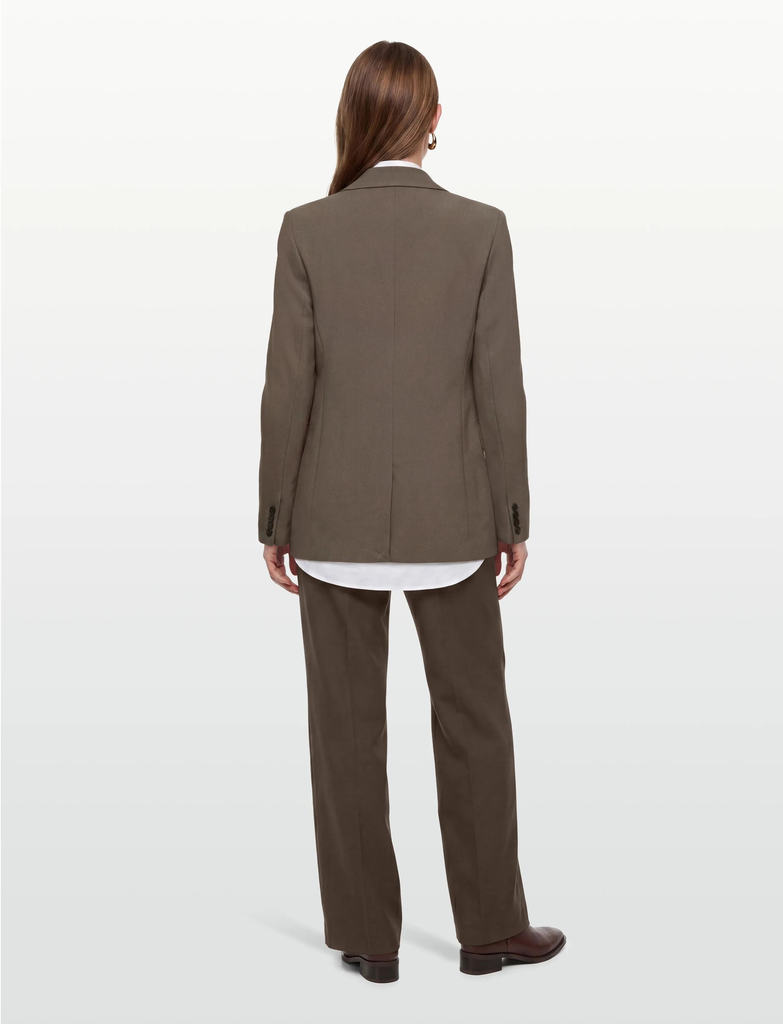 Bruuns Bazaar - CindySusBBFrida blazer - enkelknäppta kavajer - morel - 4