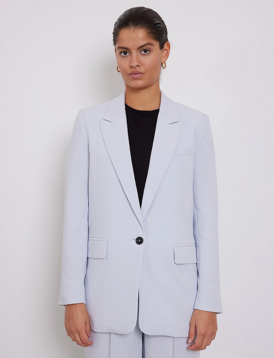 Bruuns Bazaar - CindySusBBFrida blazer - enkeltradede blazere - xenon blue - 0