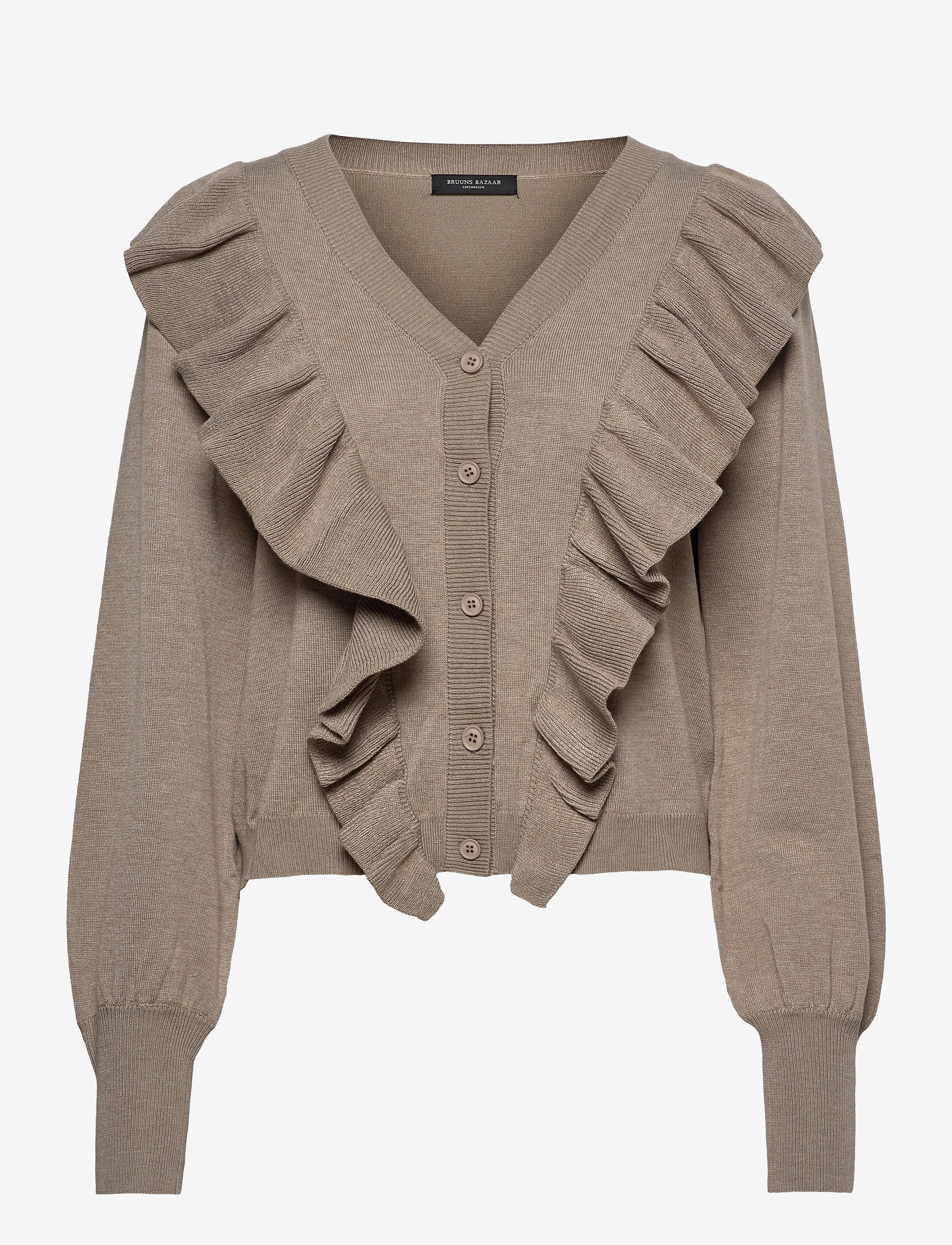 Bruuns Bazaar - Anemone Mirella cardigan - beige melange - 0