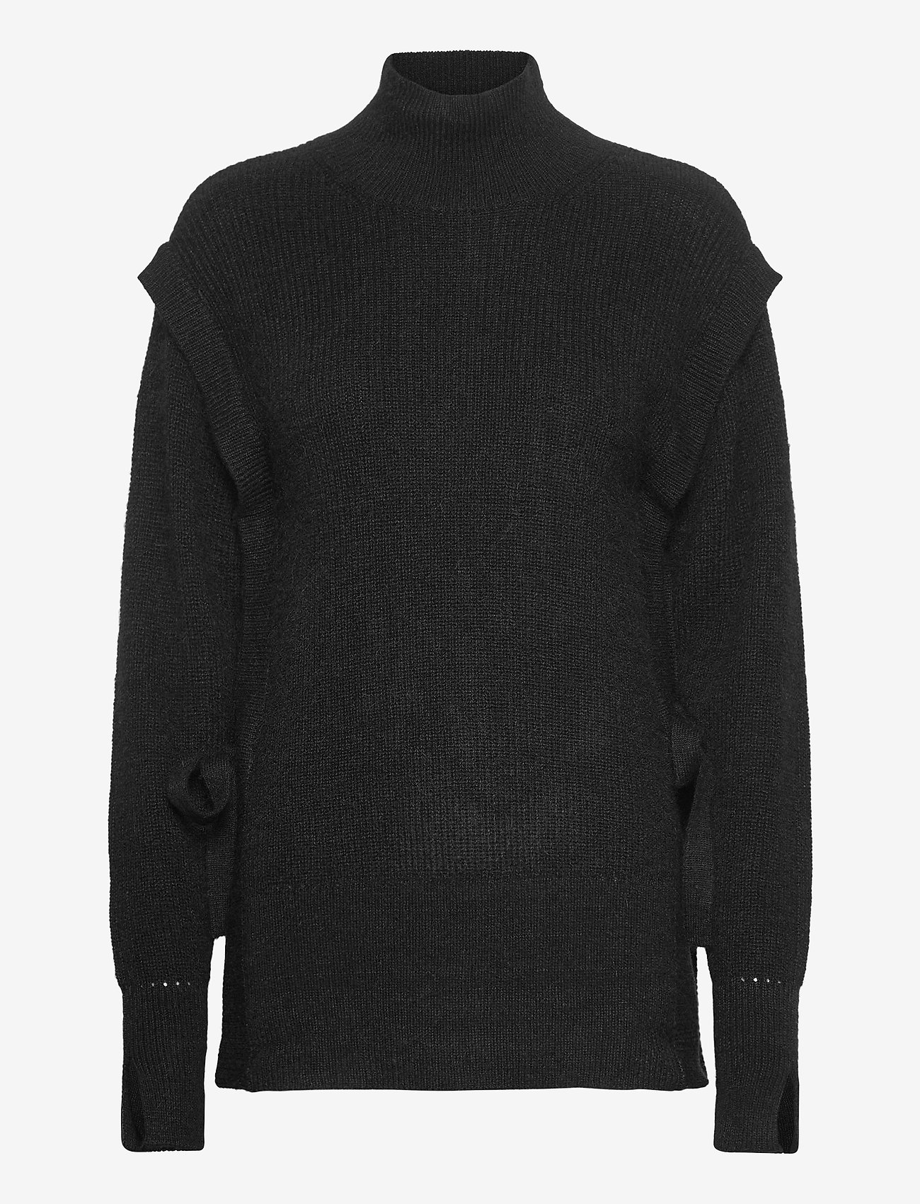 Bruuns Bazaar - Parisa Carmel knit - džemperi ar augstu apkakli - black - 0