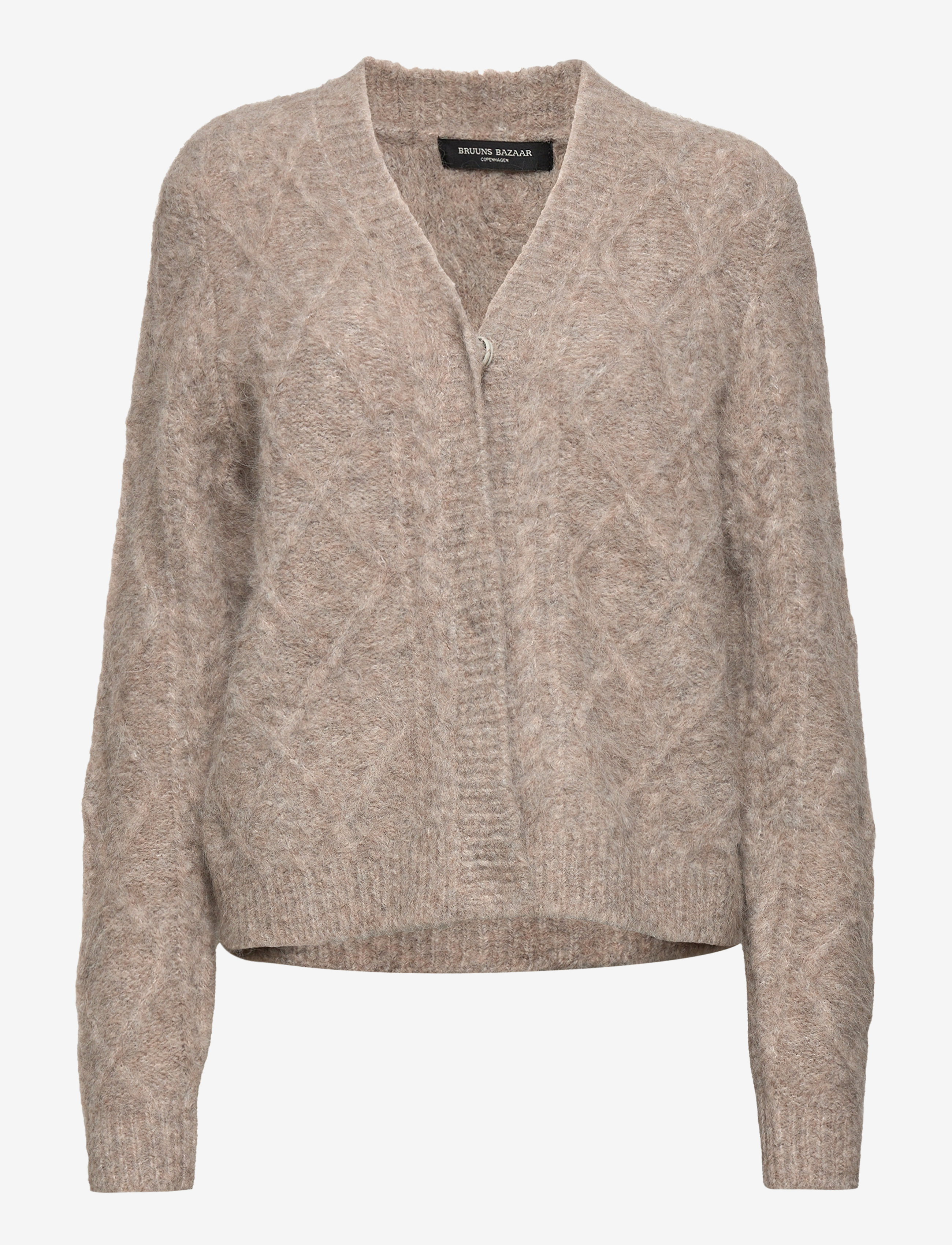 Bruuns Bazaar - Syringa Diana knit cardigan - roasted grey melange - 1