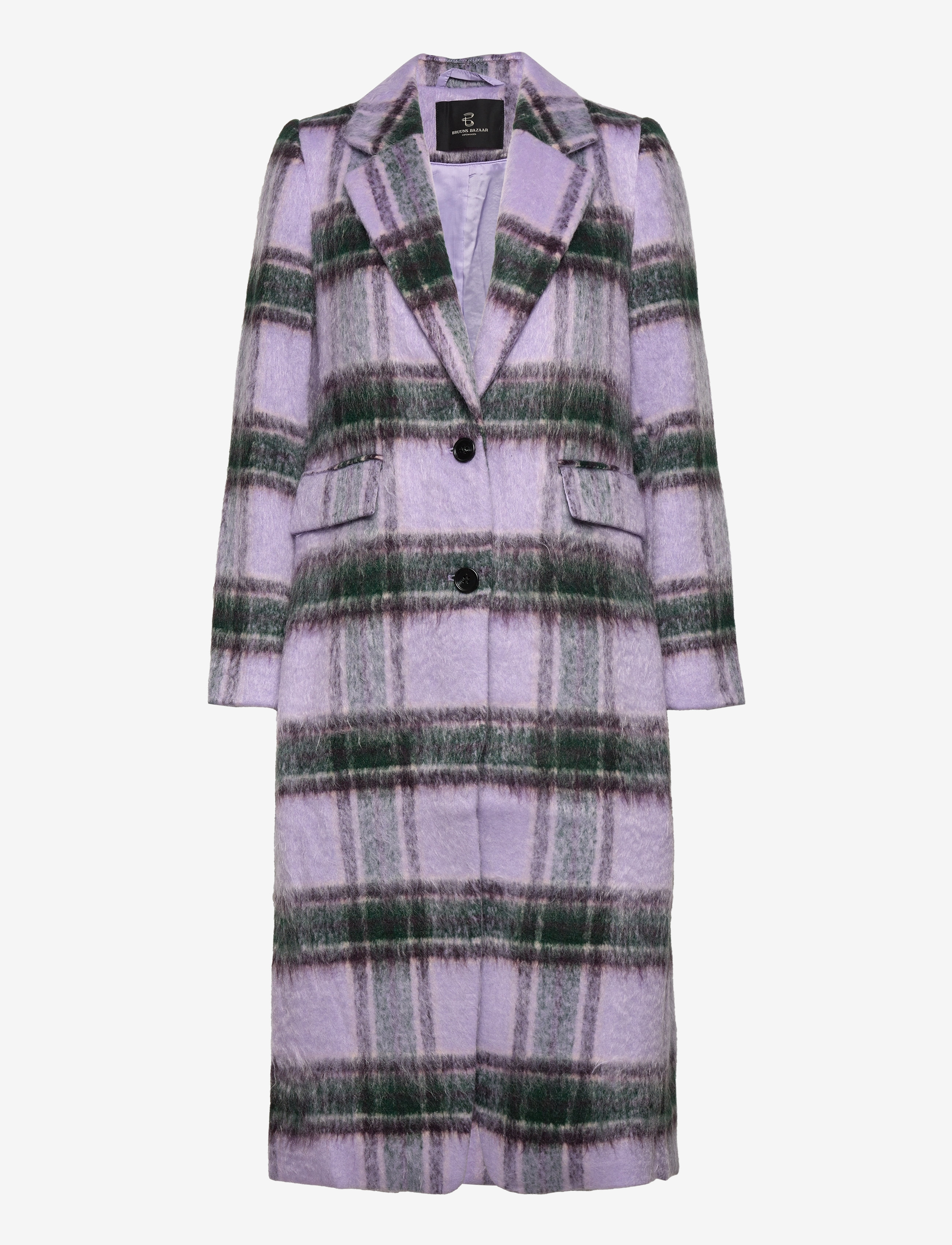 Bruuns Bazaar - Gallica Alanna coat - purple check - 1