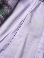 Bruuns Bazaar - Gallica Alanna coat - pitkät talvitakit - purple check - 5