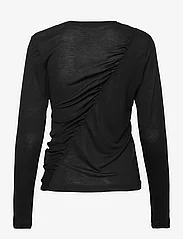 Bruuns Bazaar - Katka Lise blouse - pitkähihaiset t-paidat - black - 1