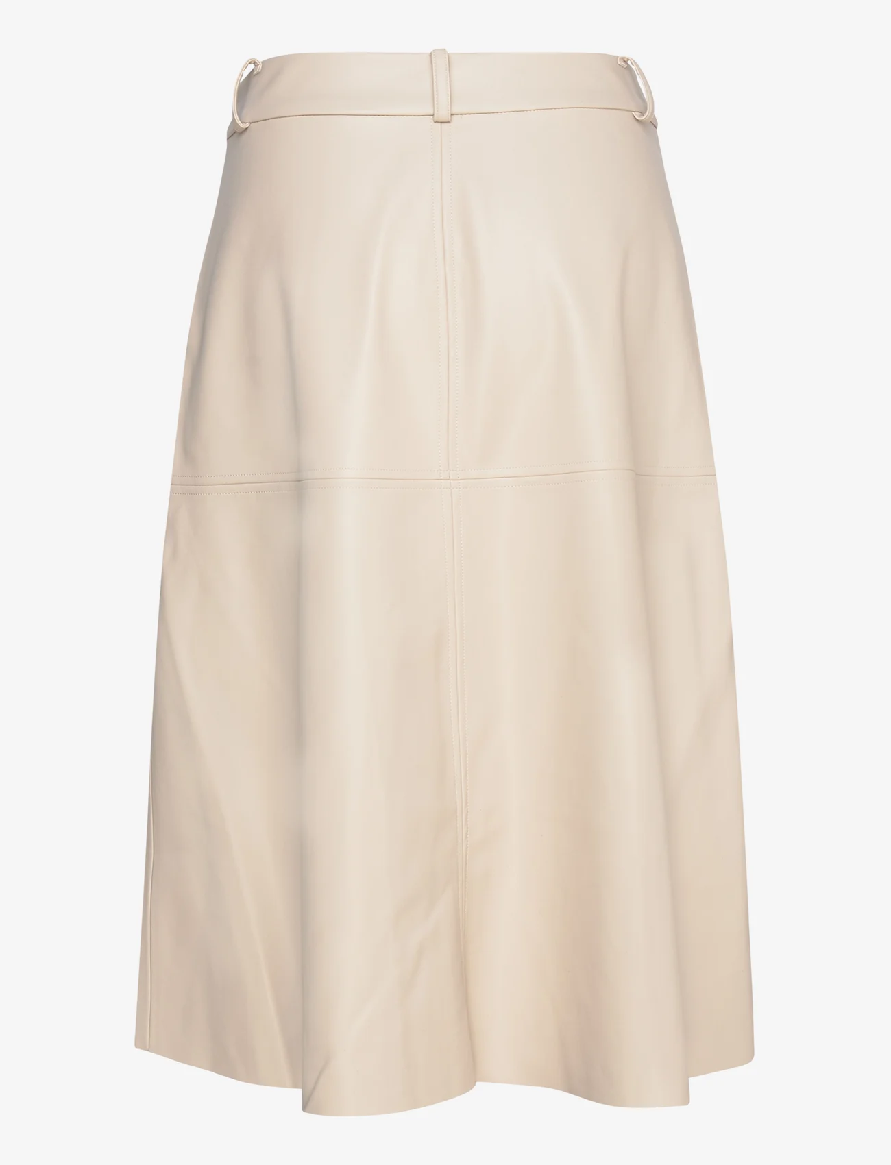 Bruuns Bazaar - VeganiBBImma skirt - nederdele i læder - chateau grey - 1