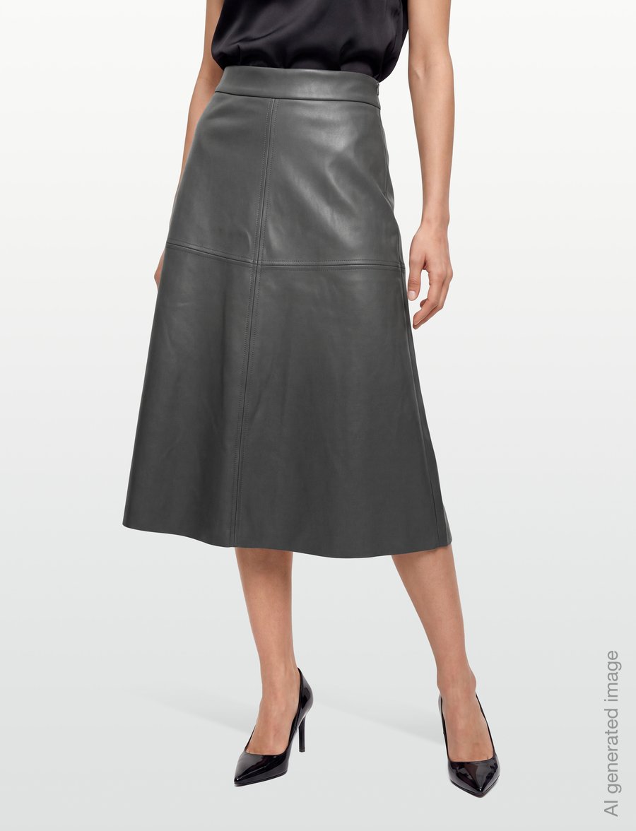 Bruuns Bazaar - VeganiBBImma skirt - midi kjolar - dark grey - 3