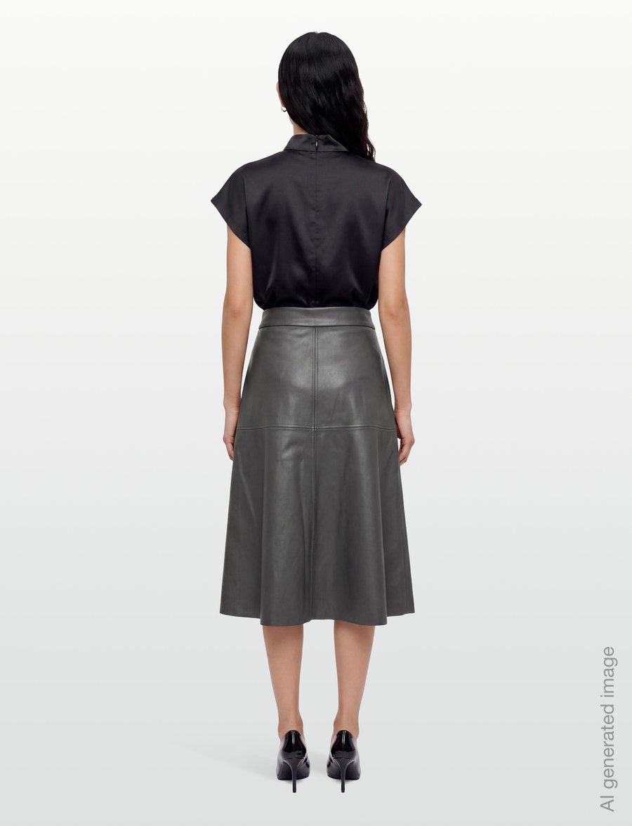 Bruuns Bazaar - VeganiBBImma skirt - midi kjolar - dark grey - 4