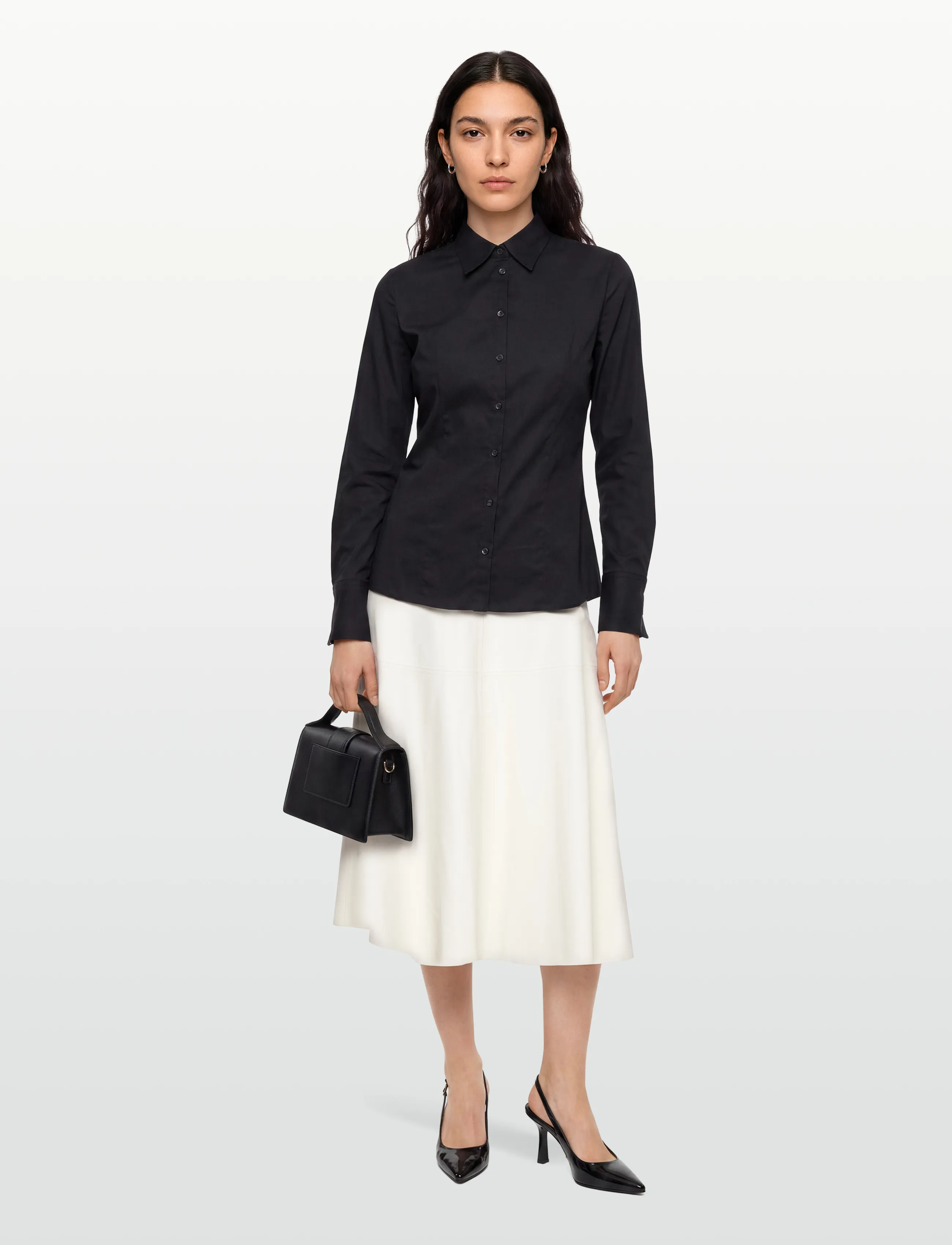 Bruuns Bazaar - VeganiBBImma skirt - midiseelikud - snow white - 0