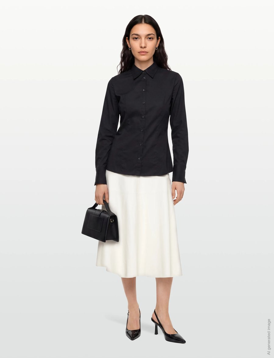 Bruuns Bazaar - VeganiBBImma skirt - midiseelikud - snow white - 0