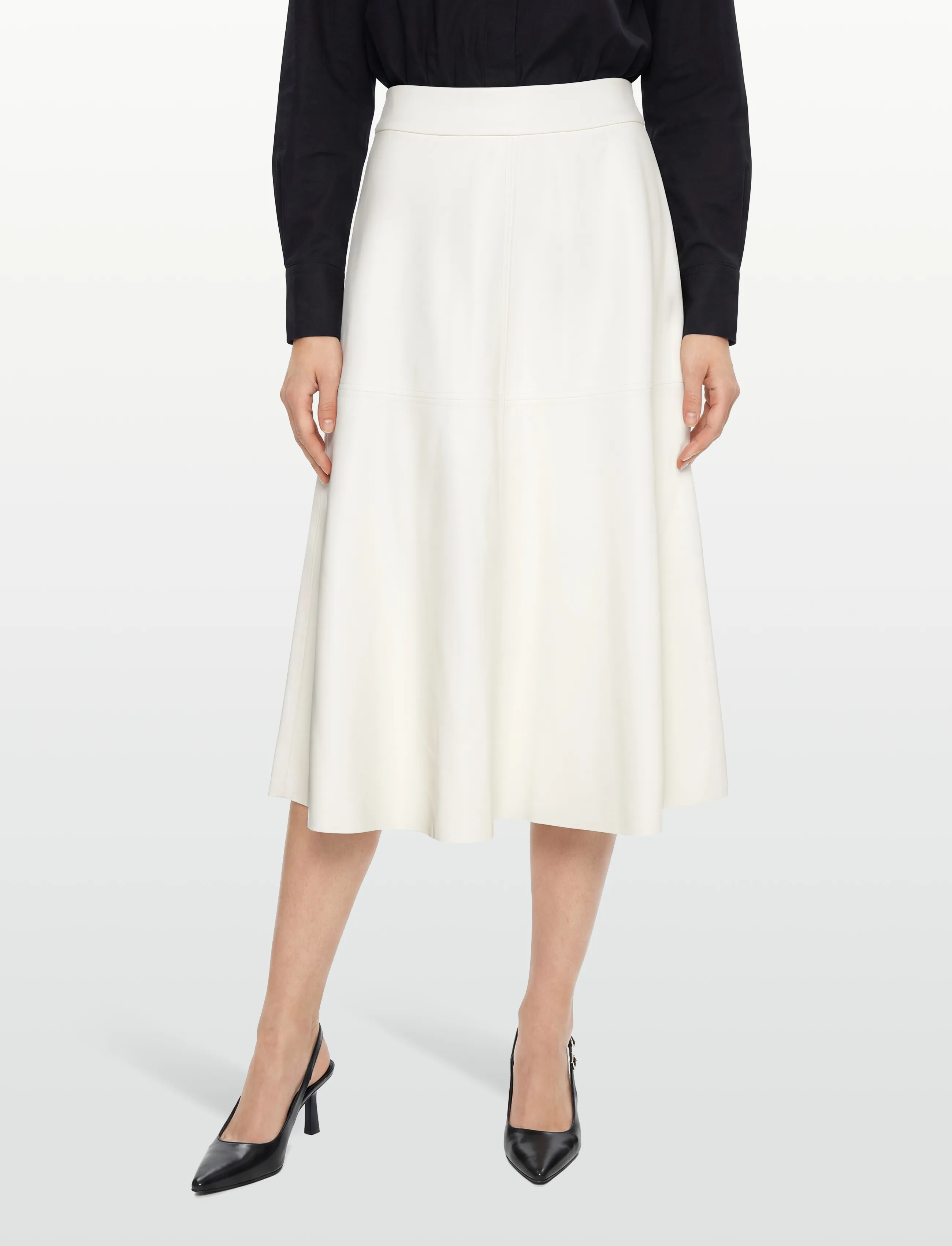 Bruuns Bazaar - VeganiBBImma skirt - midiseelikud - snow white - 3
