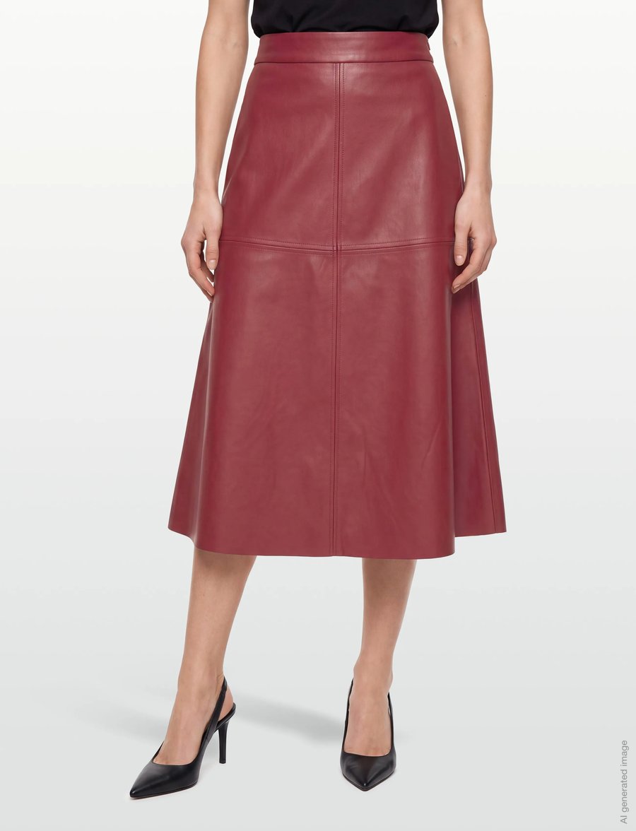 Bruuns Bazaar - VeganiBBImma skirt - midiseelikud - syrah - 3