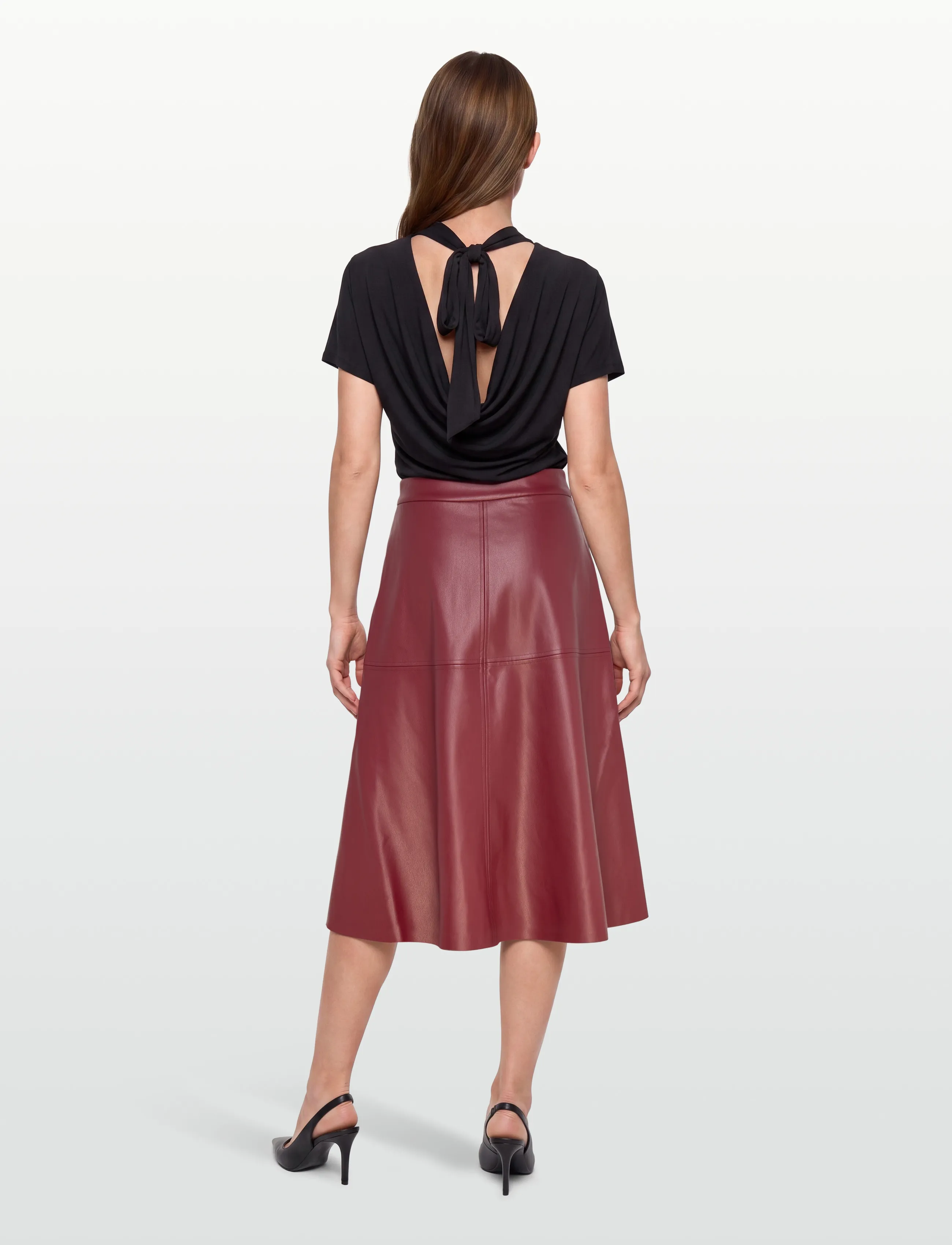 Bruuns Bazaar - VeganiBBImma skirt - midiseelikud - syrah - 4