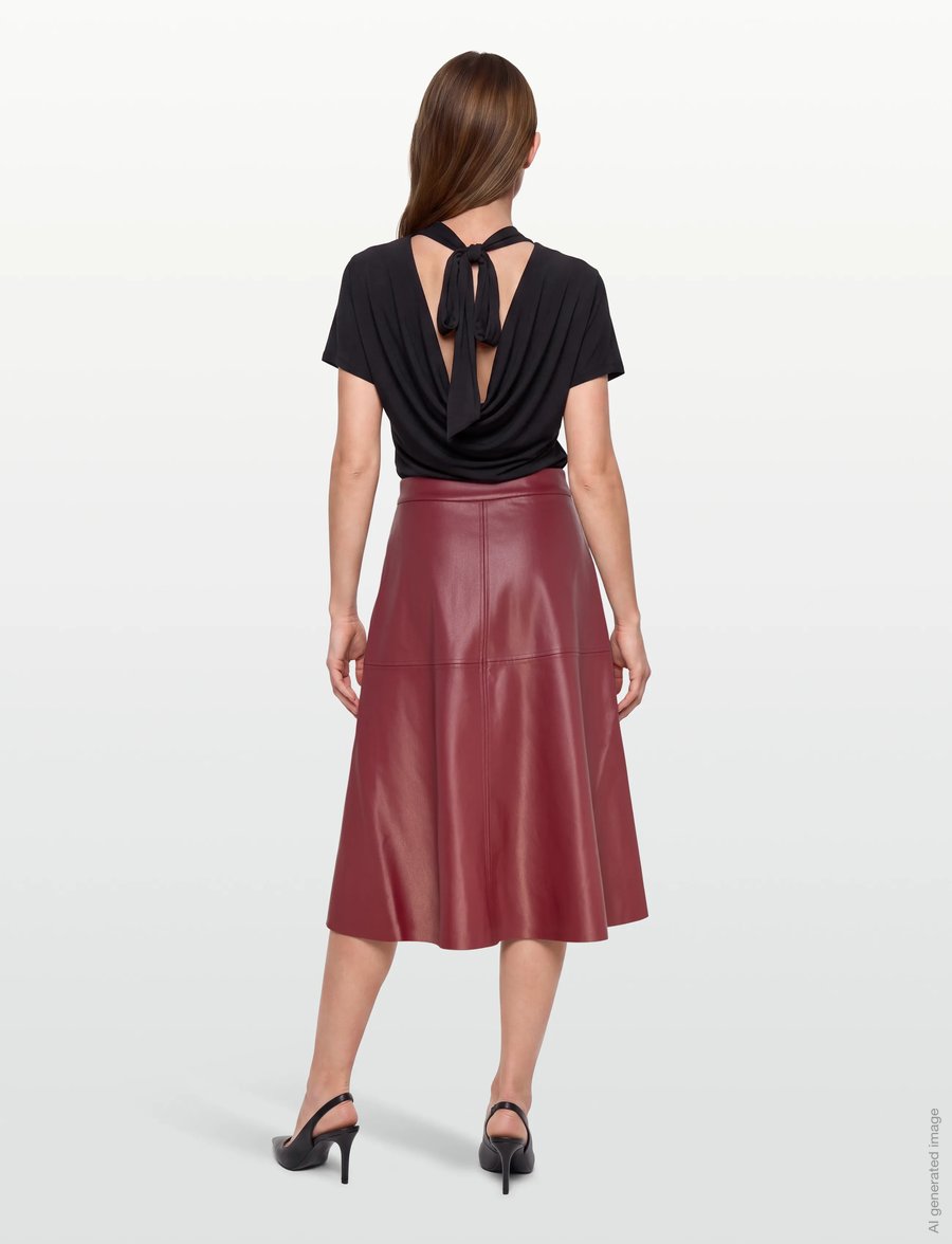 Bruuns Bazaar - VeganiBBImma skirt - midiseelikud - syrah - 4