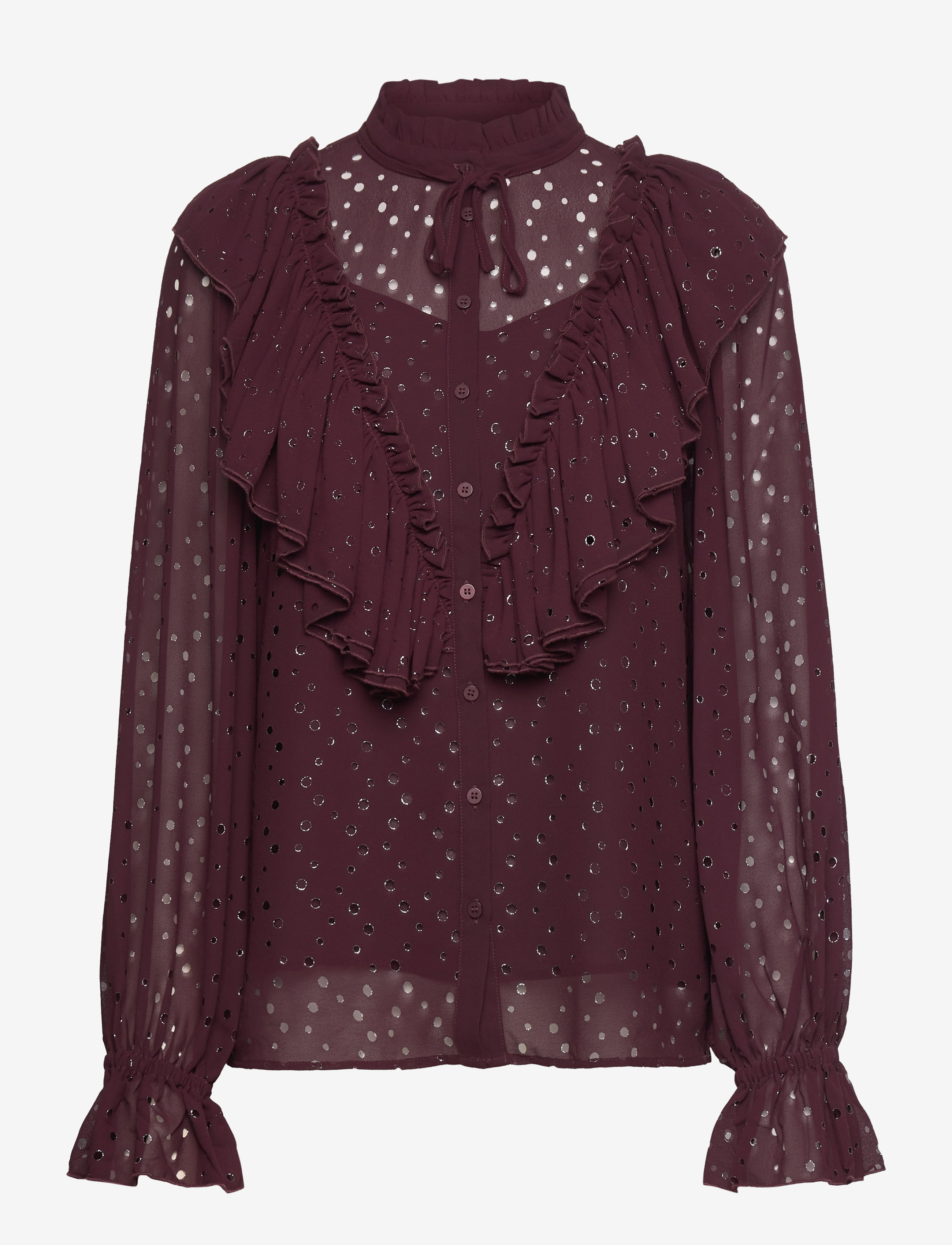 BRUUNS BAZAAR Angeloniabbaliyha Shirt Burgundy - 34 - Damen