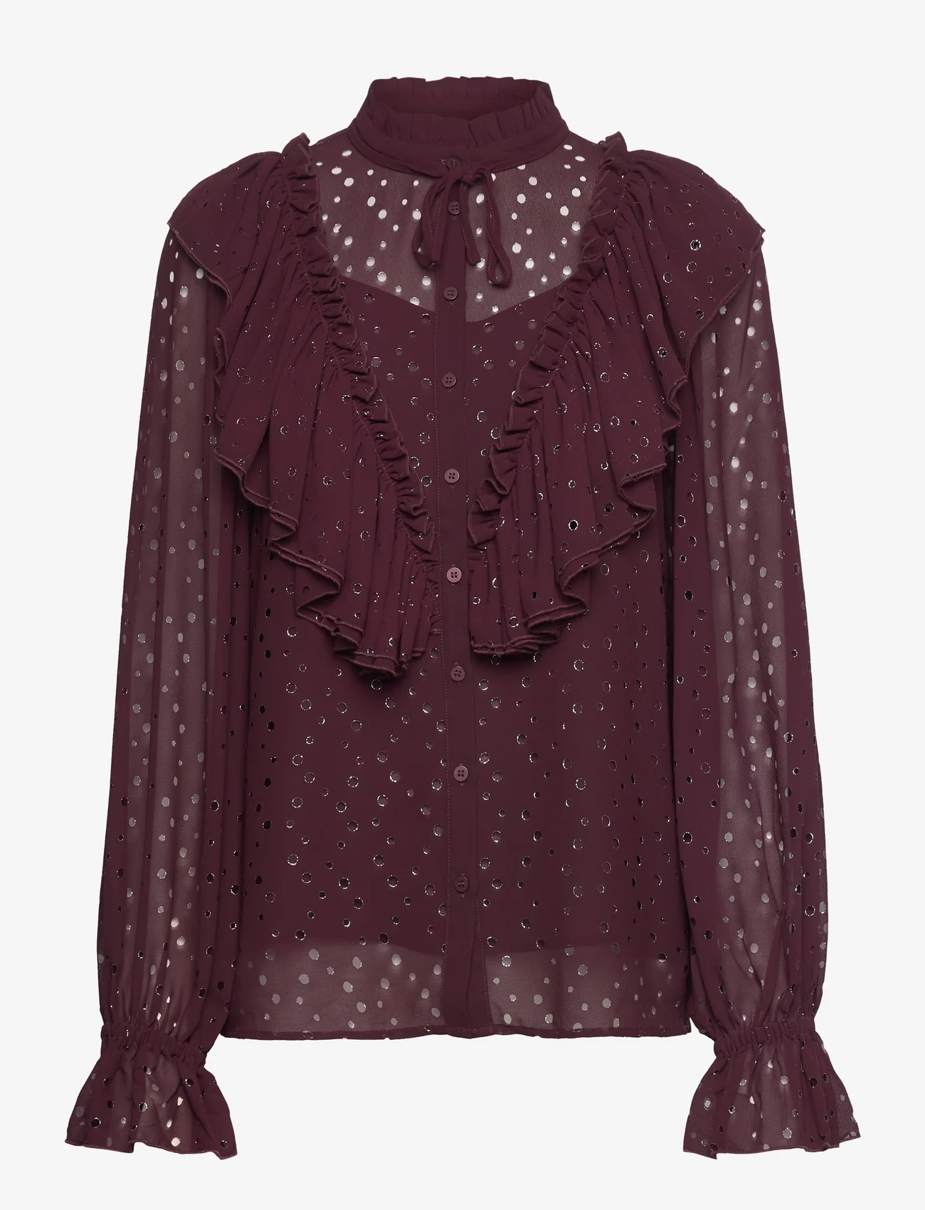 Bruuns Bazaar - AngeloniaBBAliyha shirt - langærmede skjorter - winetasting - 0