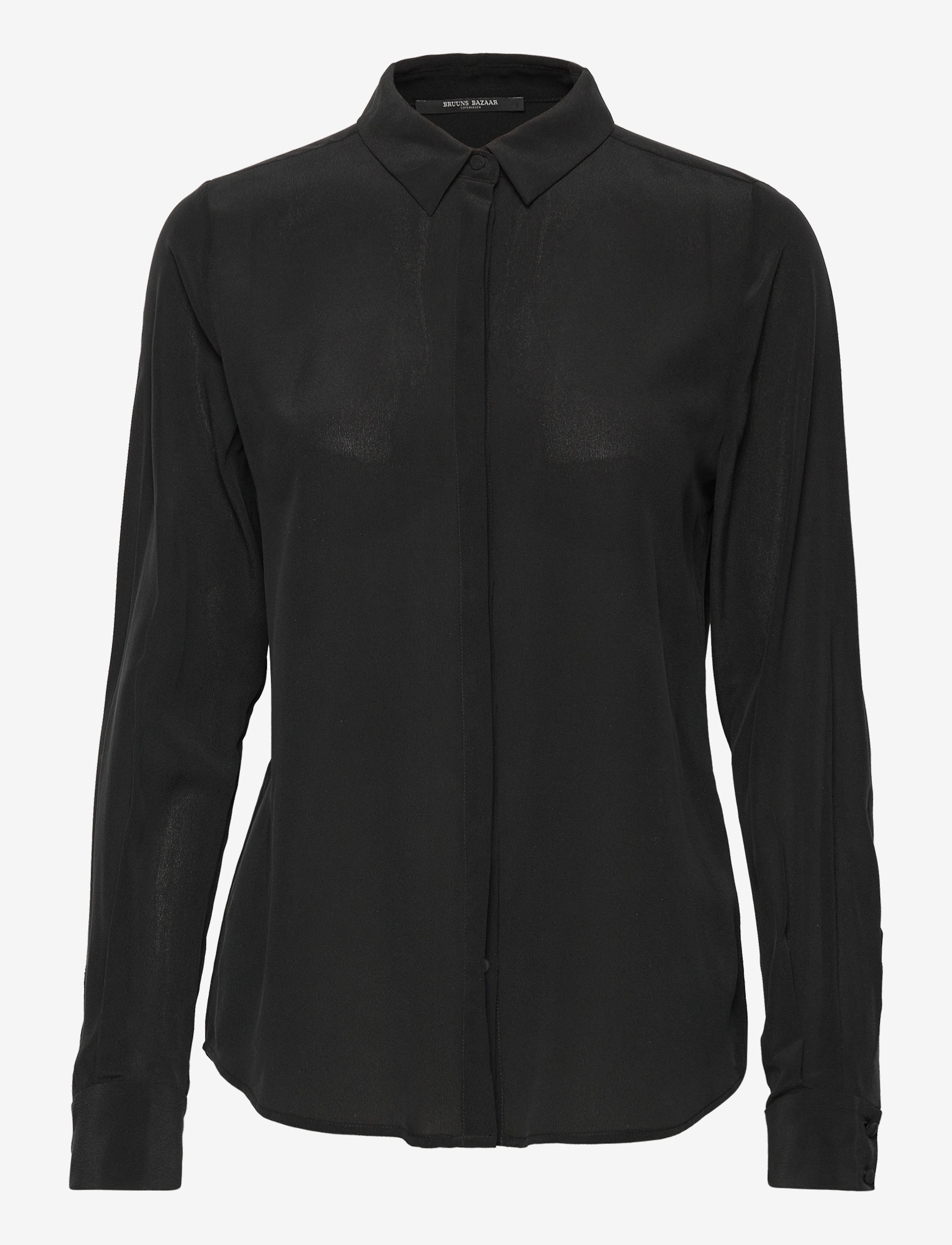 Bruuns Bazaar LillieBBCorinna silkshirt - Transitional Layering - BLACK / black