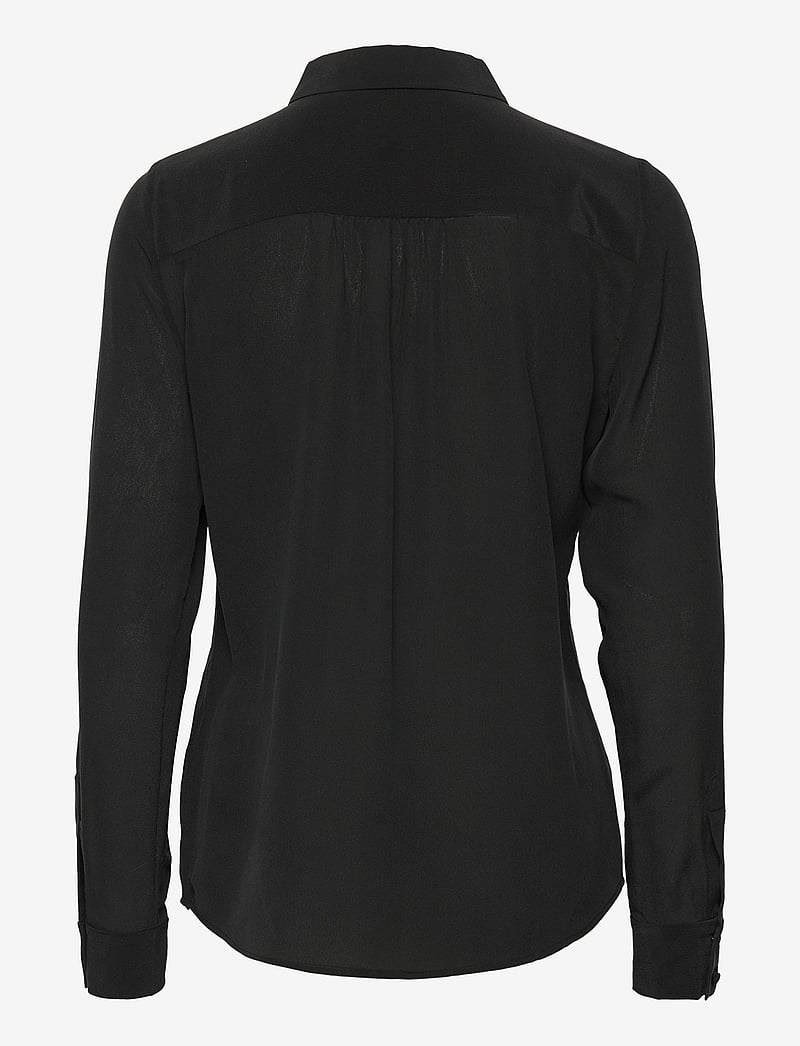 Bruuns Bazaar - LillieBBCorinna silkshirt - langärmlige hemden - black - 1