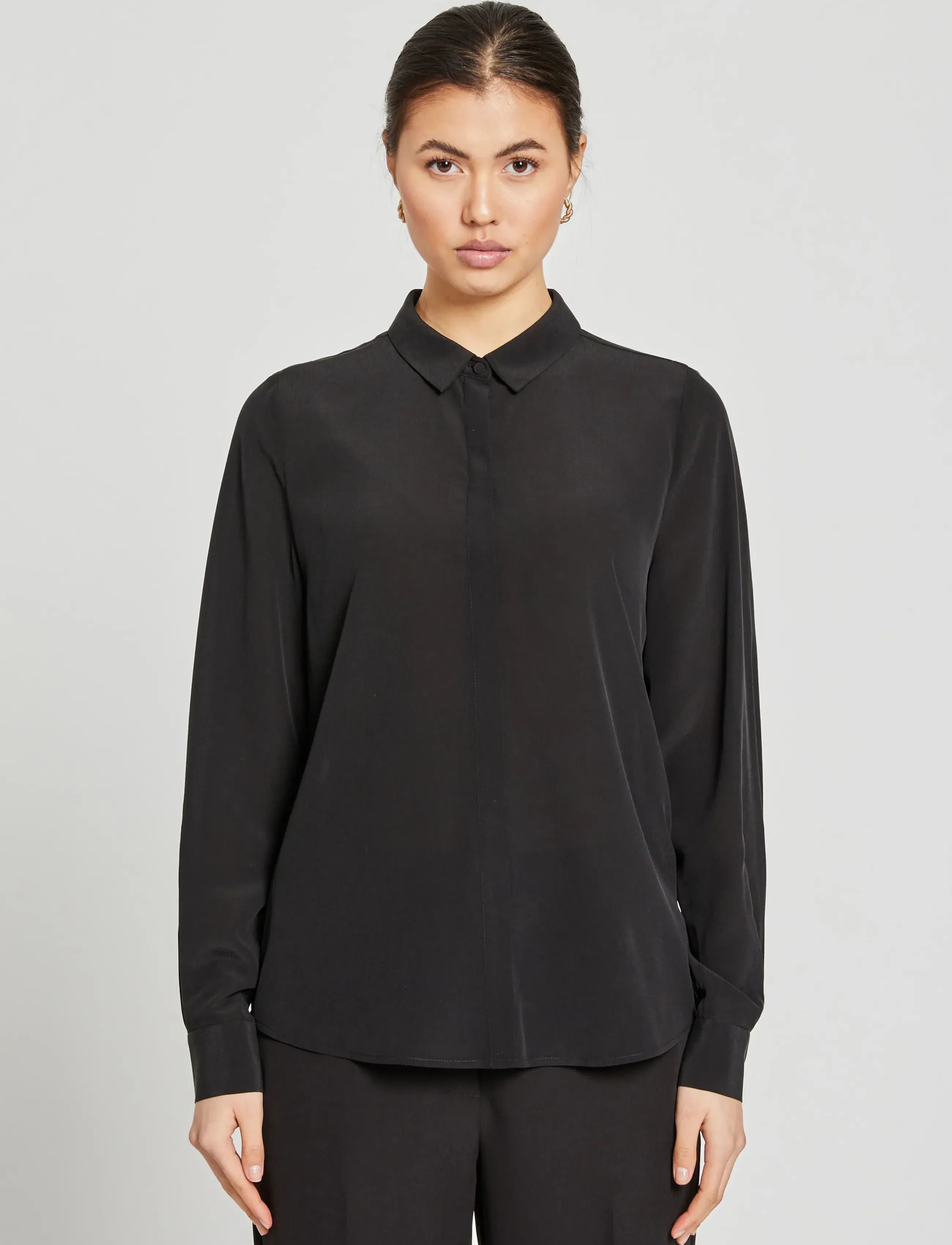 Bruuns Bazaar Lillie Corinna shirt - Shirts - BLACK / black