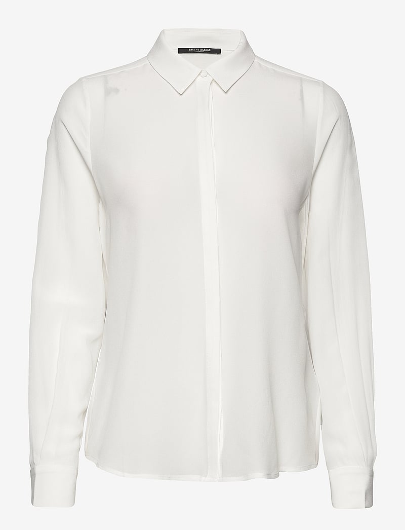 Bruuns Bazaar - LillieBBCorinna silkshirt - langärmlige hemden - snow white - 1