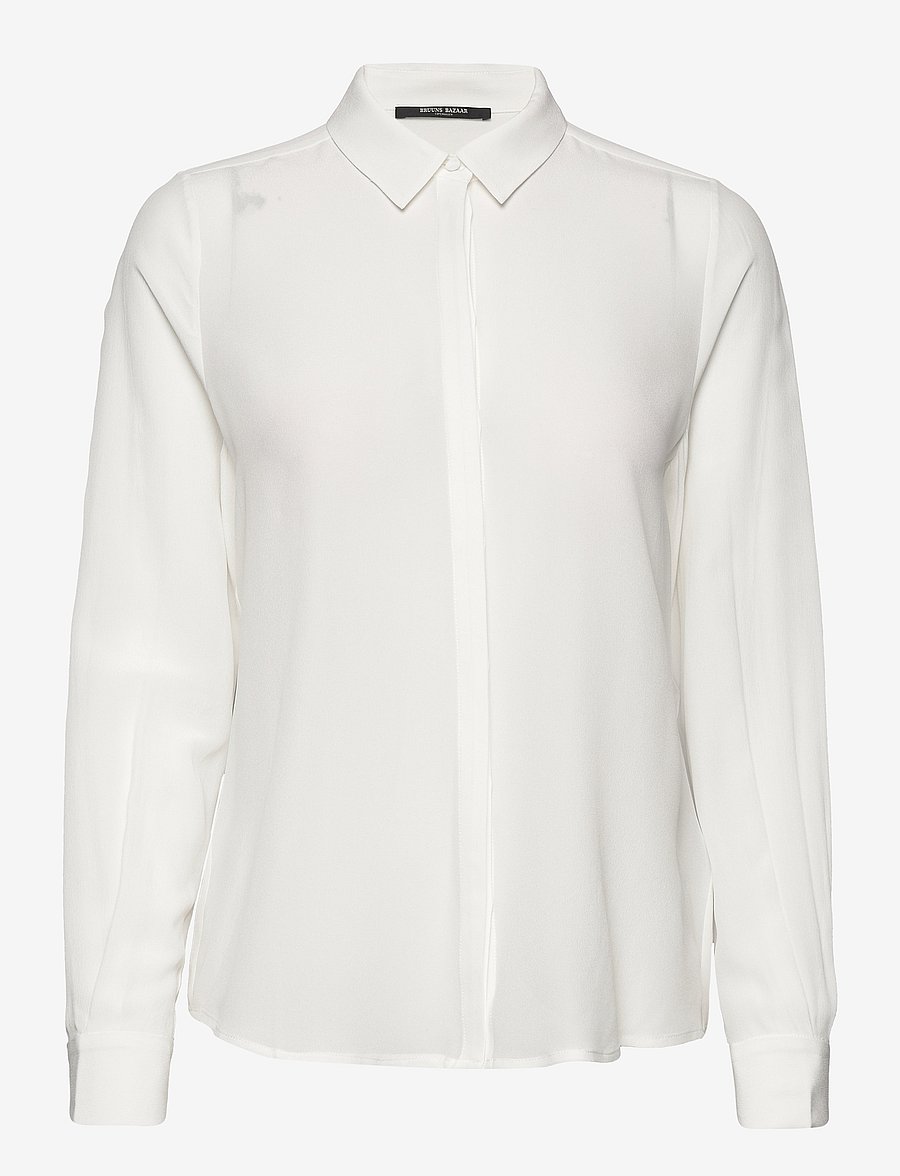 Bruuns Bazaar - Lillie Corinna shirt - langerma skyrtur - snow white - 1
