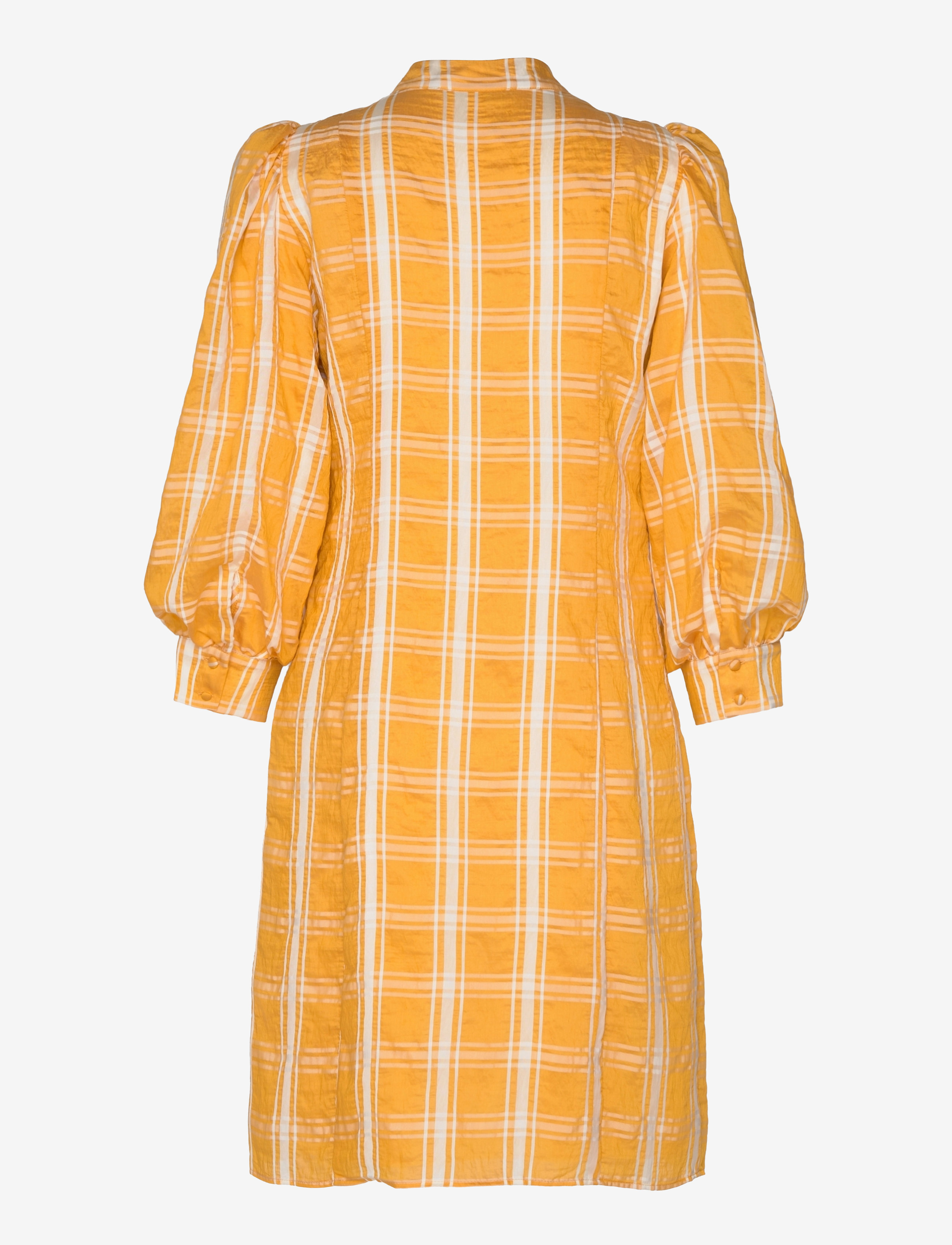 Bruuns Bazaar - Camille Monique dress - särkkleidid - orange check - 1