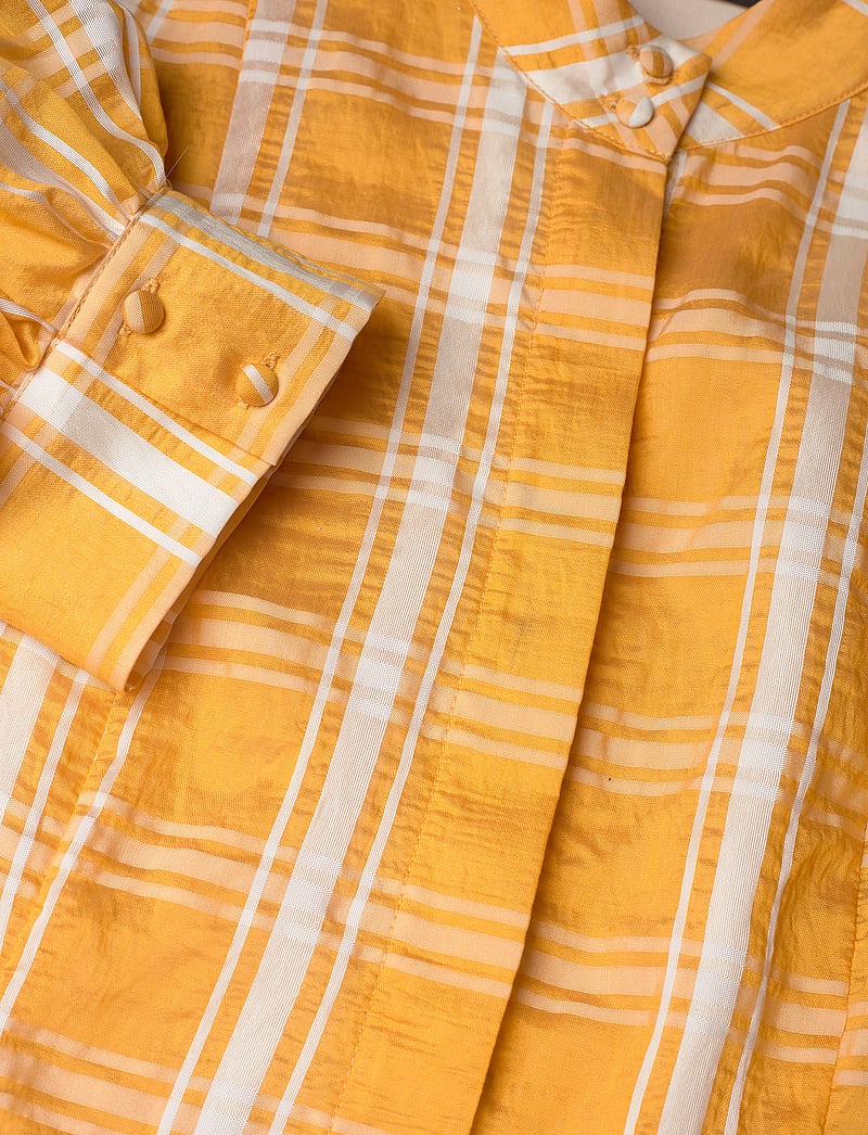 Bruuns Bazaar - Camille Monique dress - särkkleidid - orange check - 2