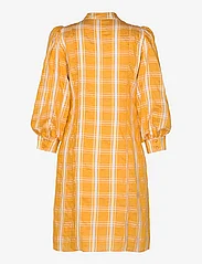 Bruuns Bazaar - Camille Monique dress - skjortklänningar - orange check - 1