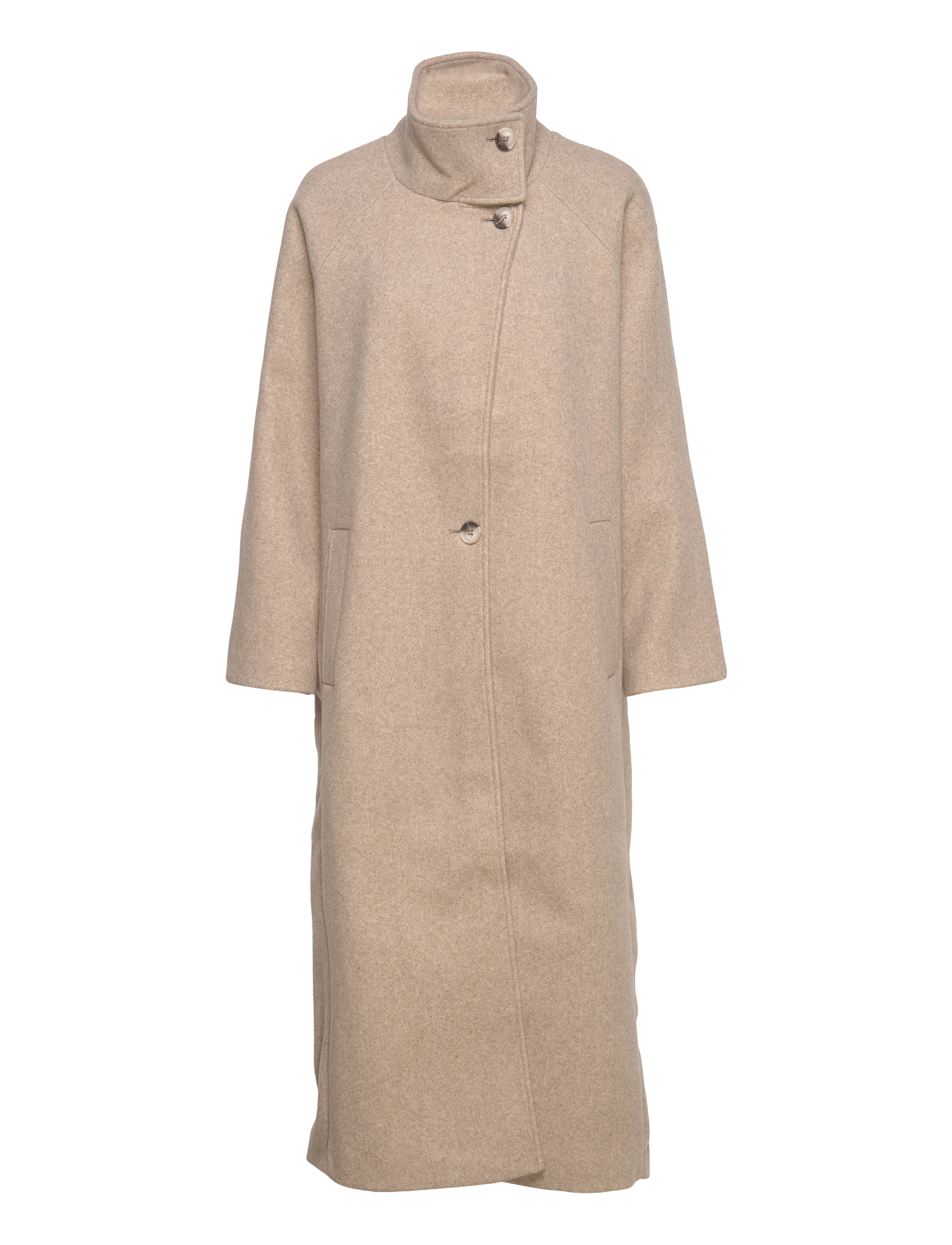 Bruuns Bazaar - Damask Claudia coat - beige melange - 0