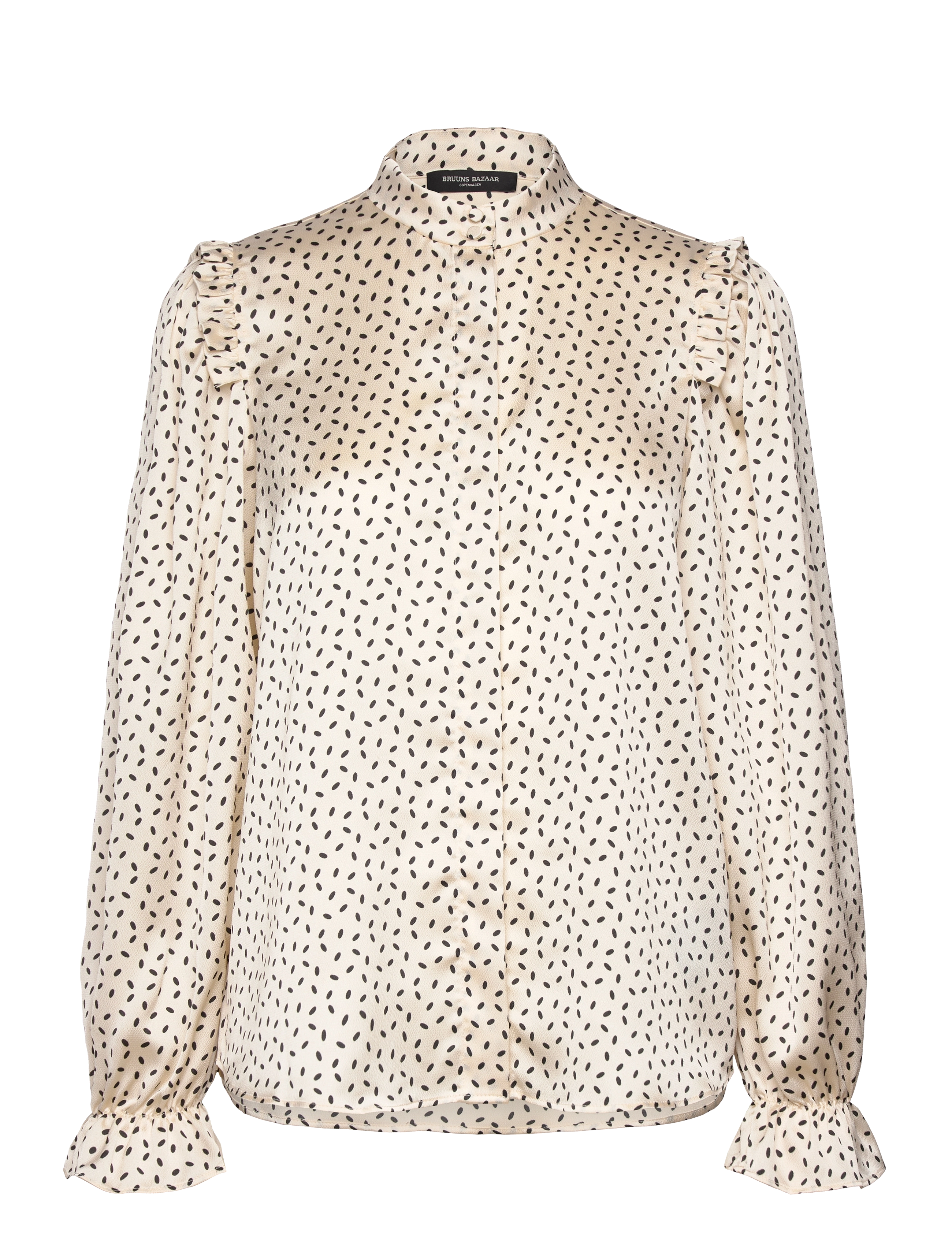 Bruuns Bazaar - AcaciaBBFria shirt - cream/black dot print - 1