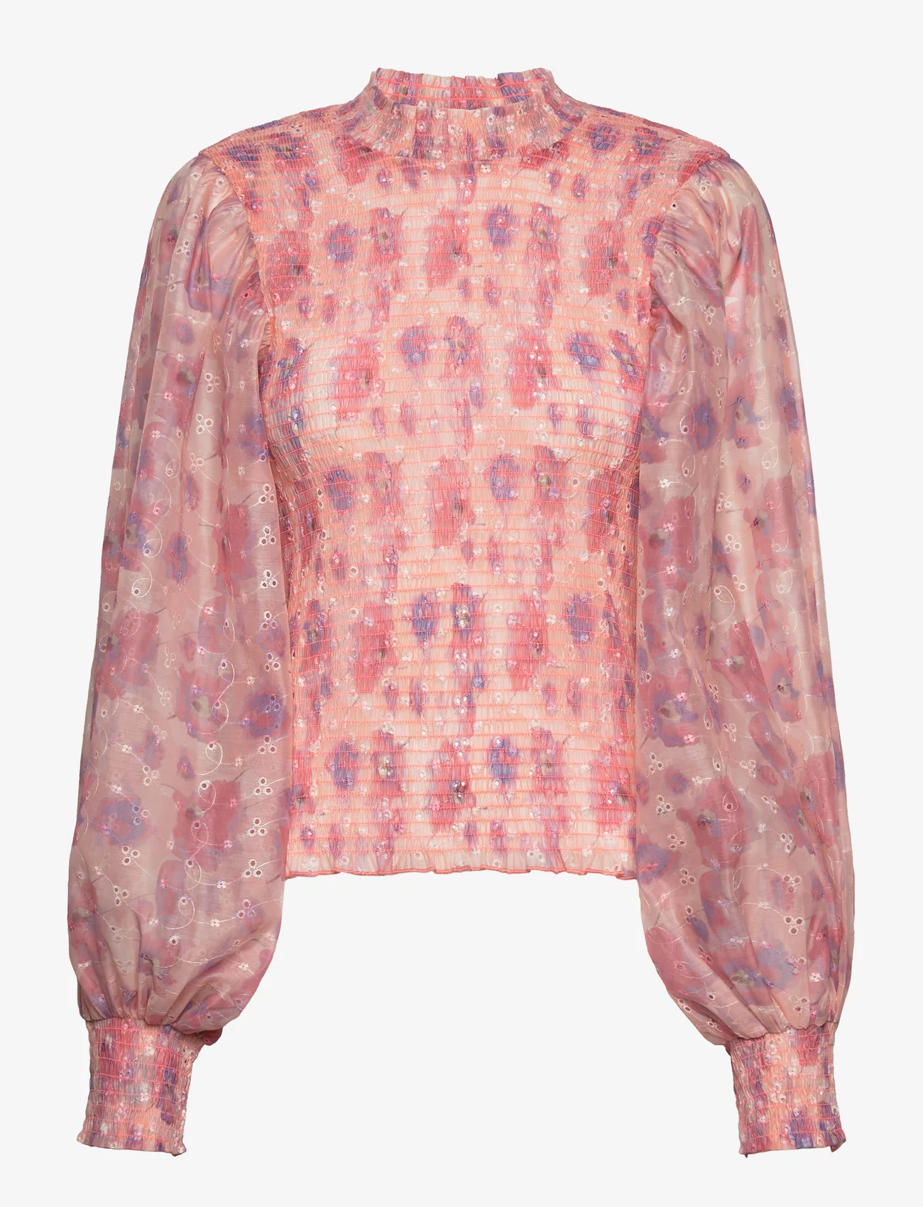 Bruuns Bazaar - Hyssop Silke blouse - pink print - 0