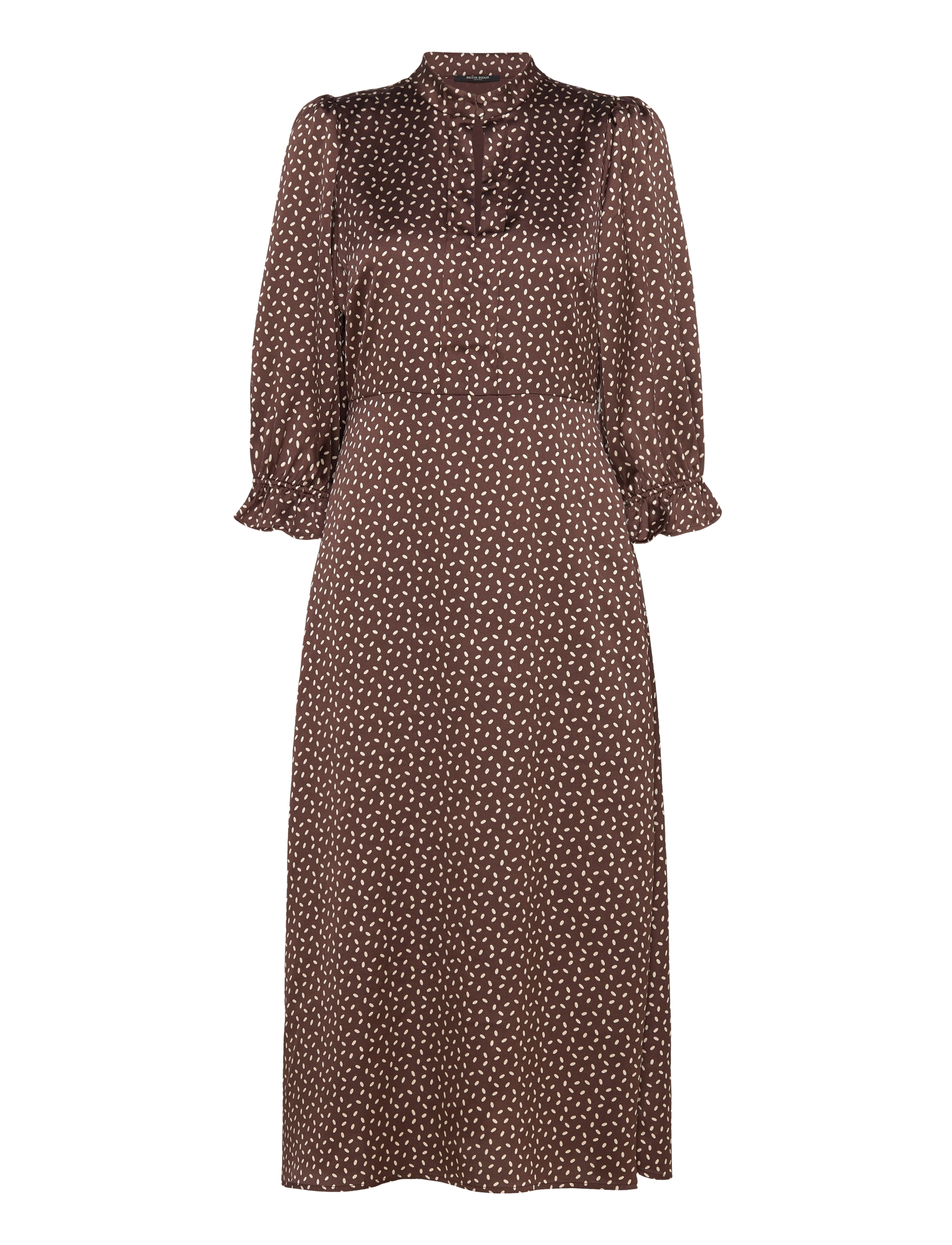 Bruuns Bazaar - AcaciaBBClarena dress - brown/cream dot print - 1