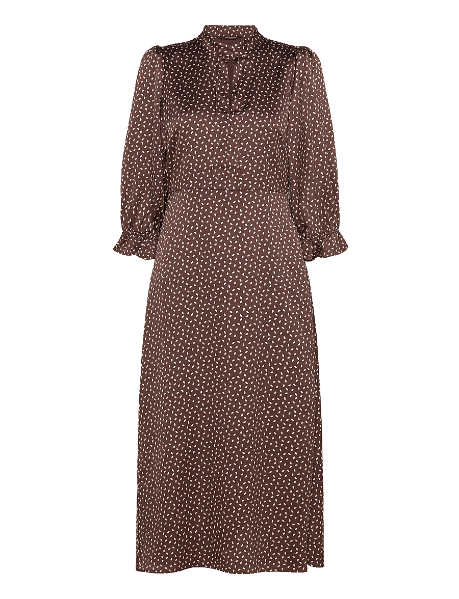 Bruuns Bazaar - AcaciaBBClarena dress - brown/cream dot print - 1