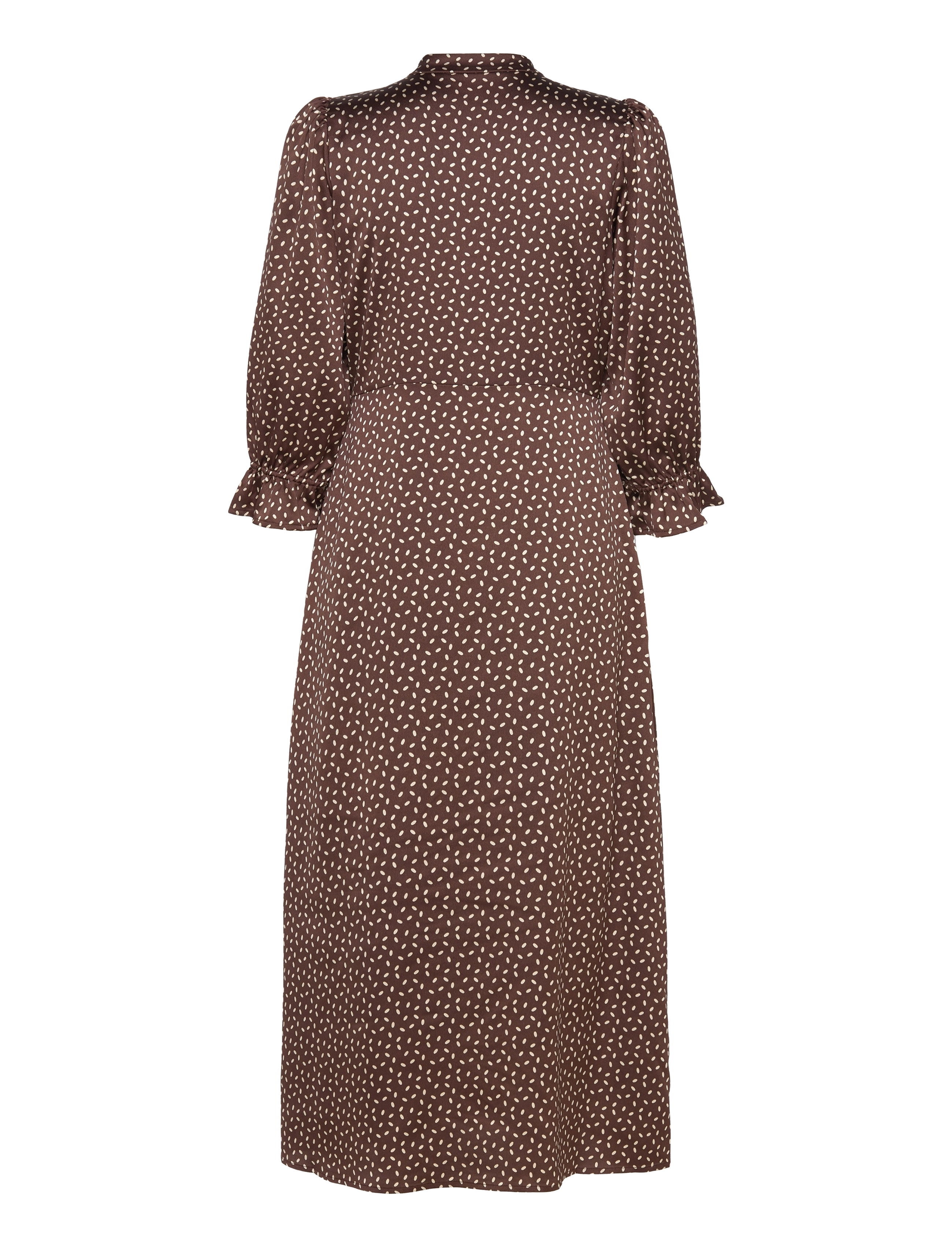 Bruuns Bazaar - AcaciaBBClarena dress - brown/cream dot print - 2