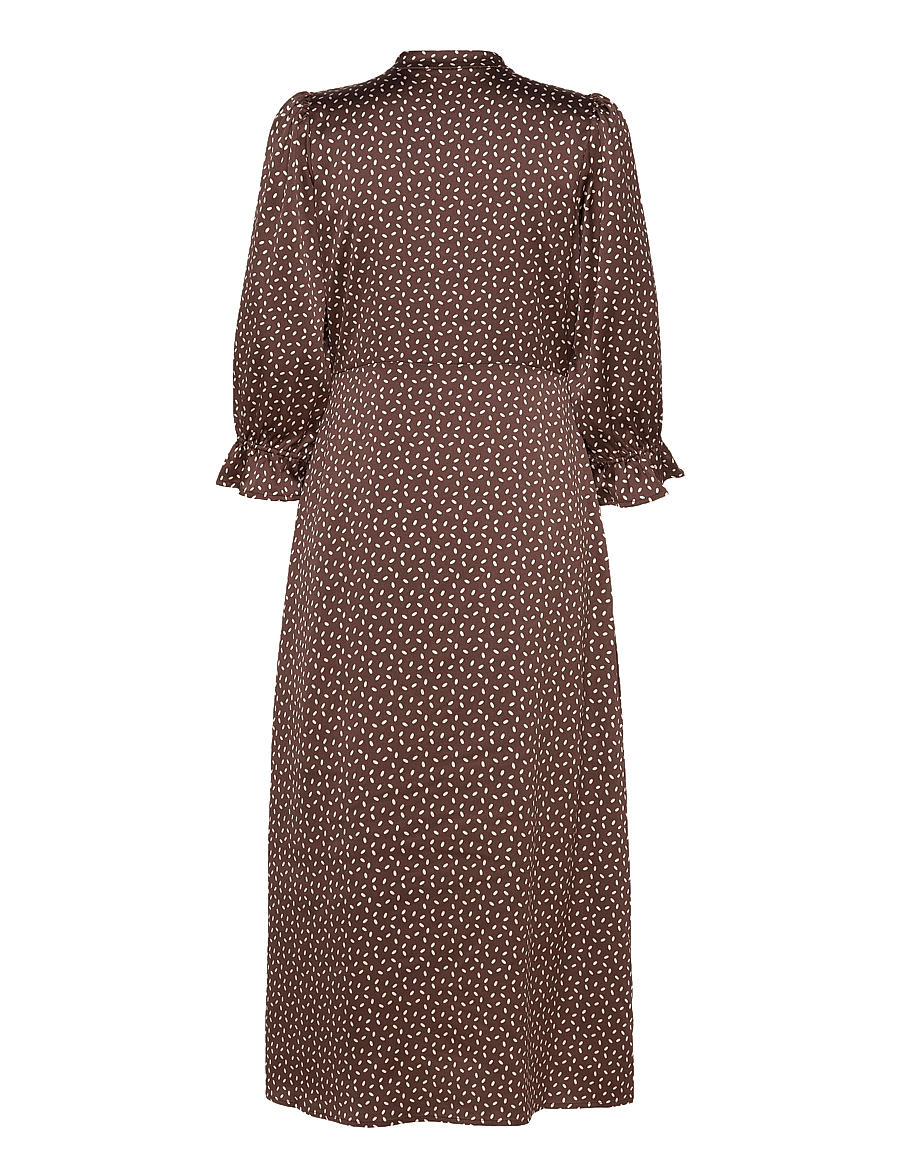 Bruuns Bazaar - AcaciaBBClarena dress - brown/cream dot print - 2
