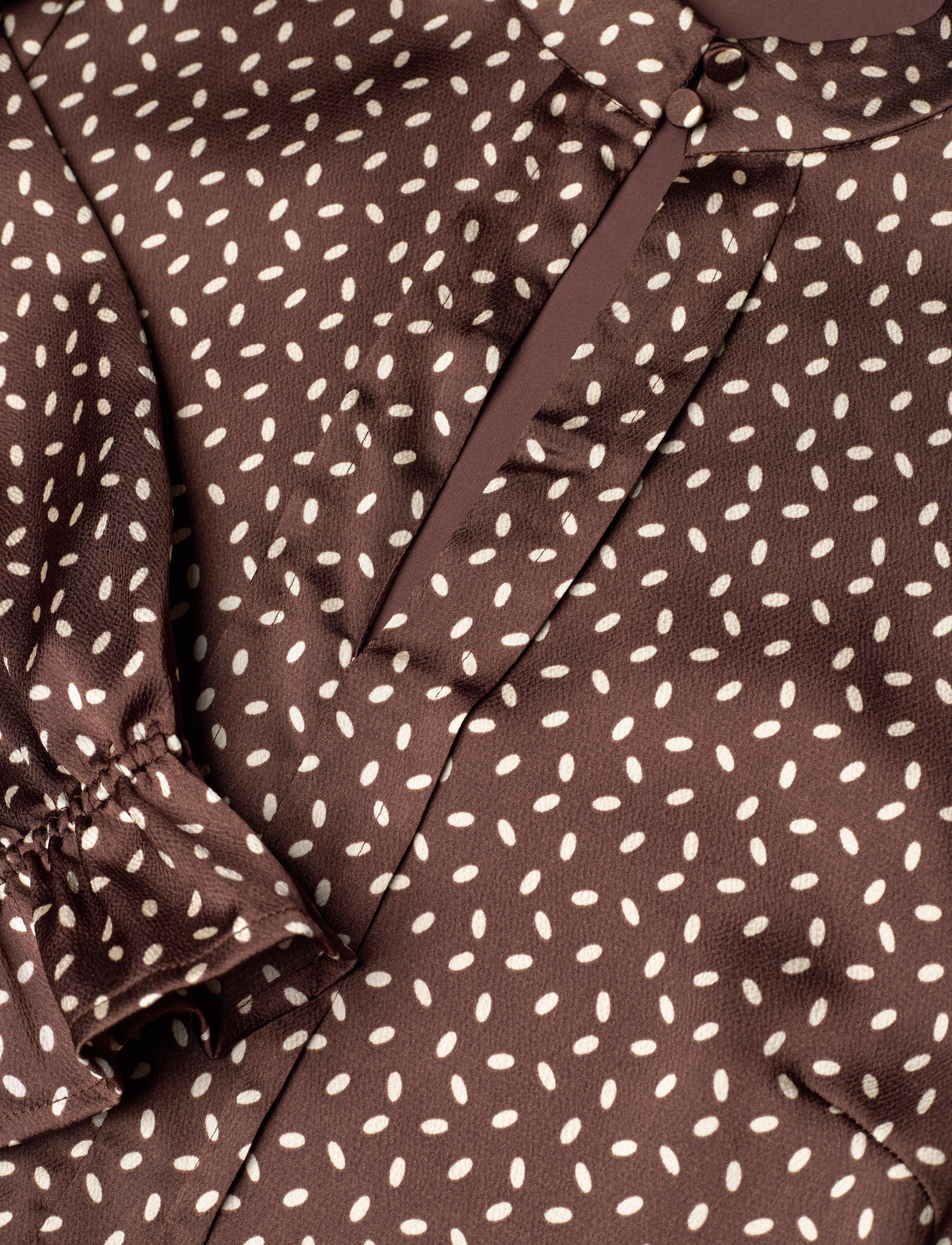 Bruuns Bazaar - AcaciaBBClarena dress - brown/cream dot print - 3