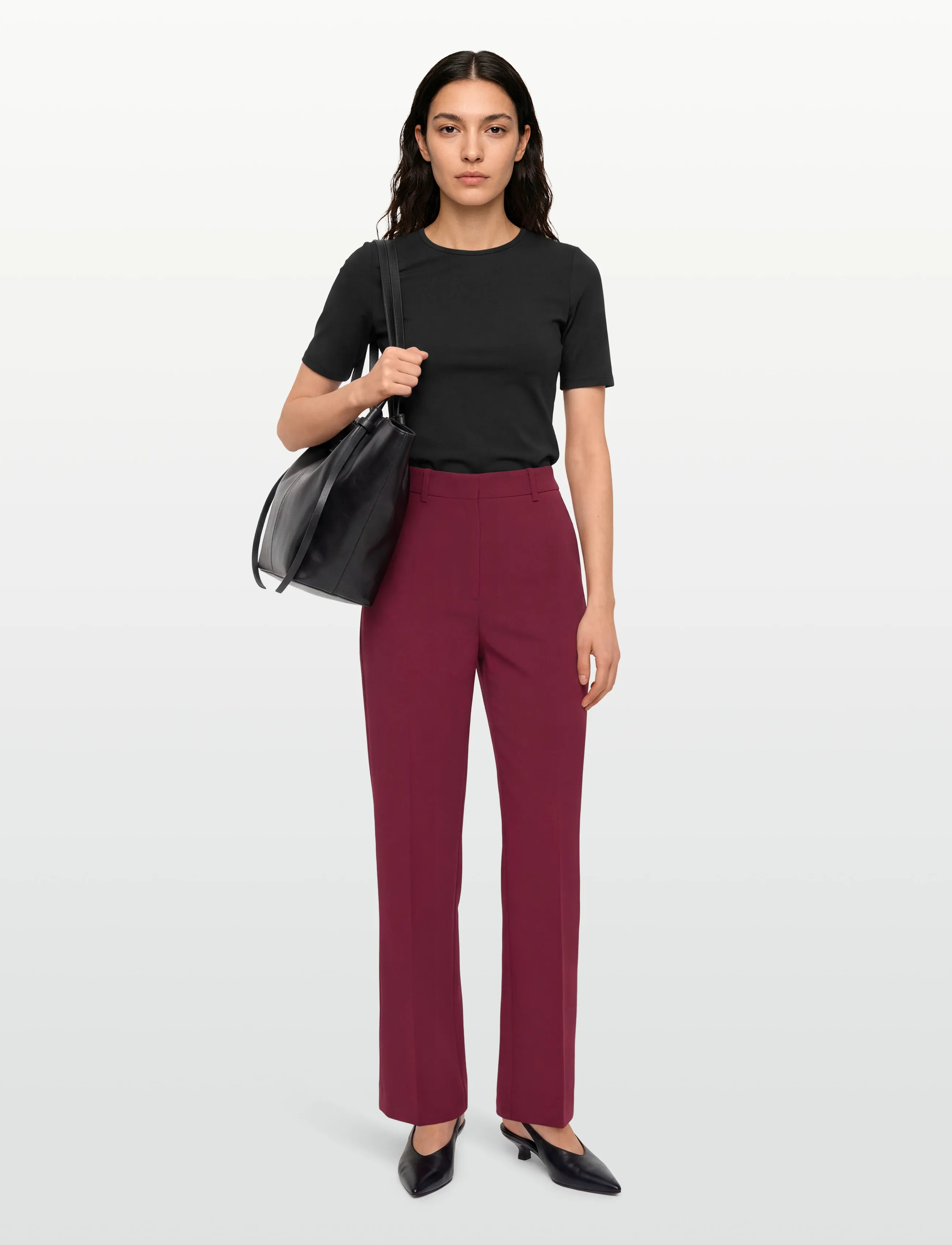 Bruuns Bazaar BrassicaBBEleza pants - Angebote - BURGUNDY / burgundy