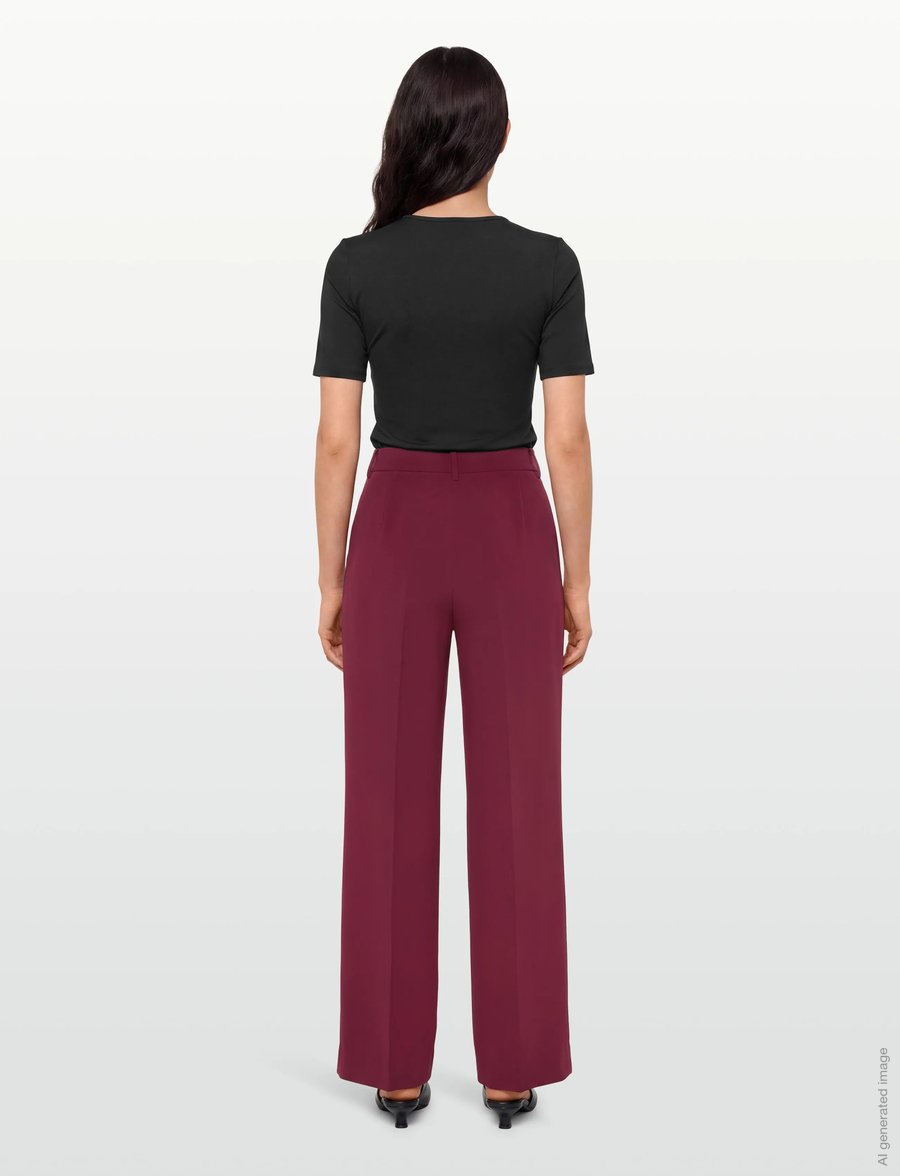 Bruuns Bazaar - BrassicaBBEleza pants - pidulikud püksid - burgundy - 4