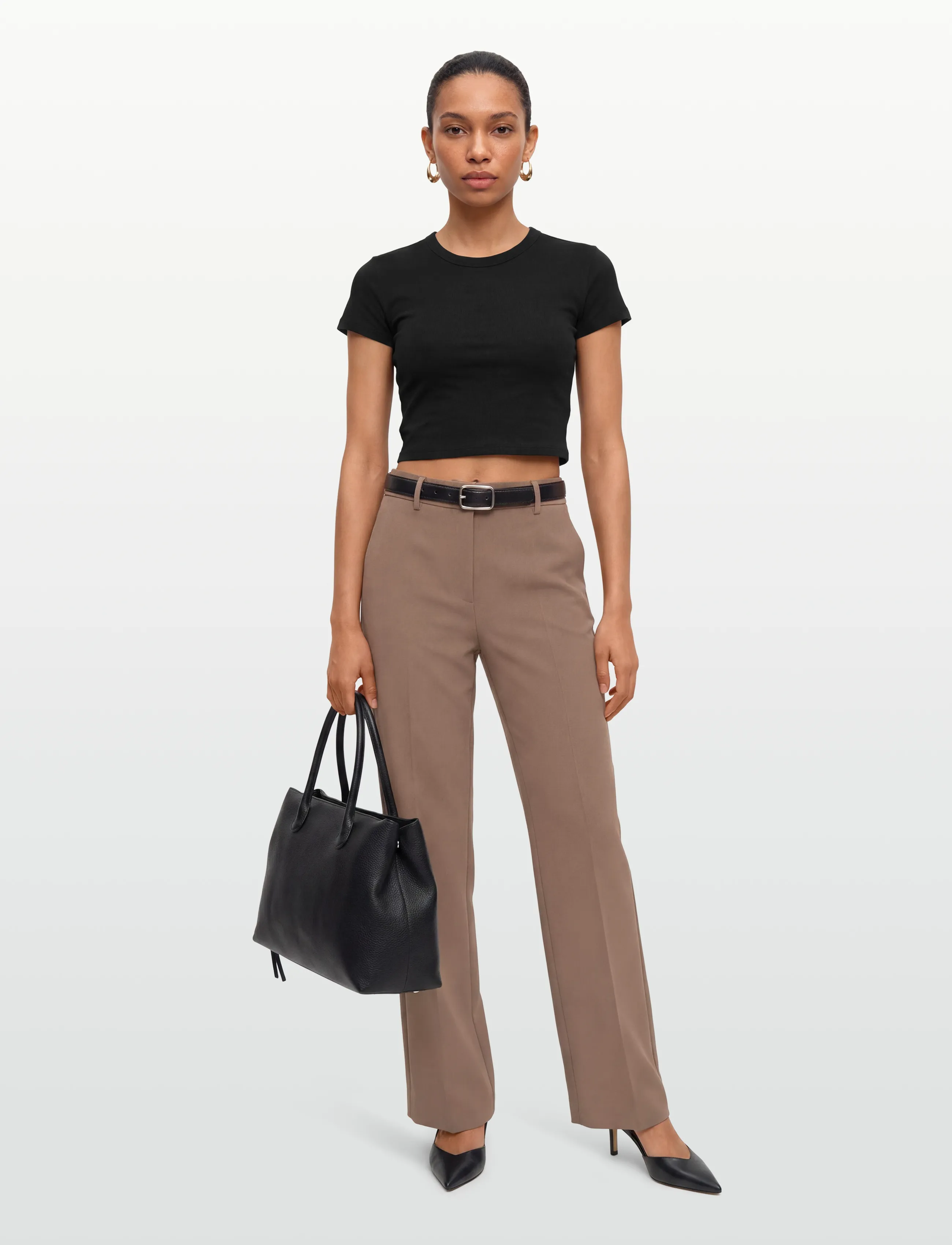 Bruuns Bazaar Brassicabbeleza Pants, Kvinder, Lige Bukser, Brun, Str: 34