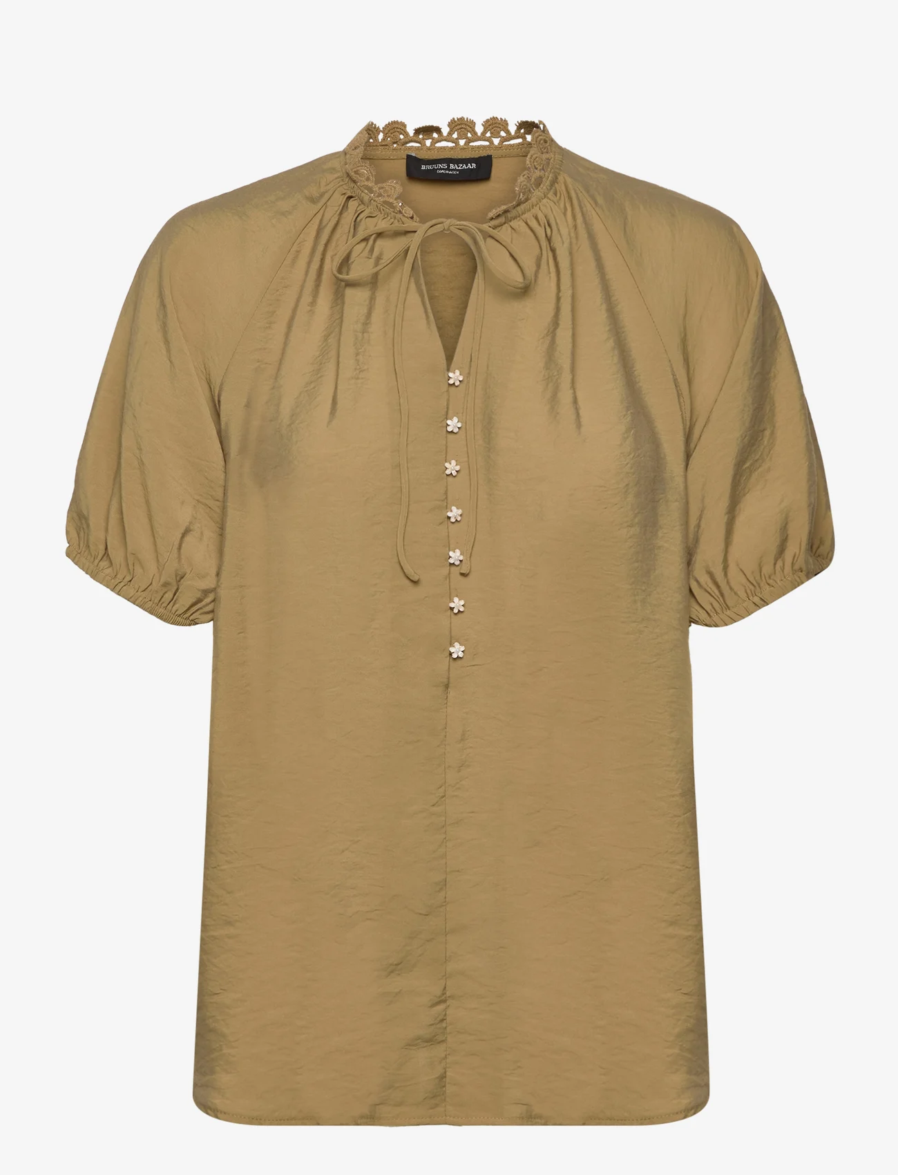 Bruuns Bazaar - RosebayBBKarly shirt - short-sleeved blouses - olive - 0