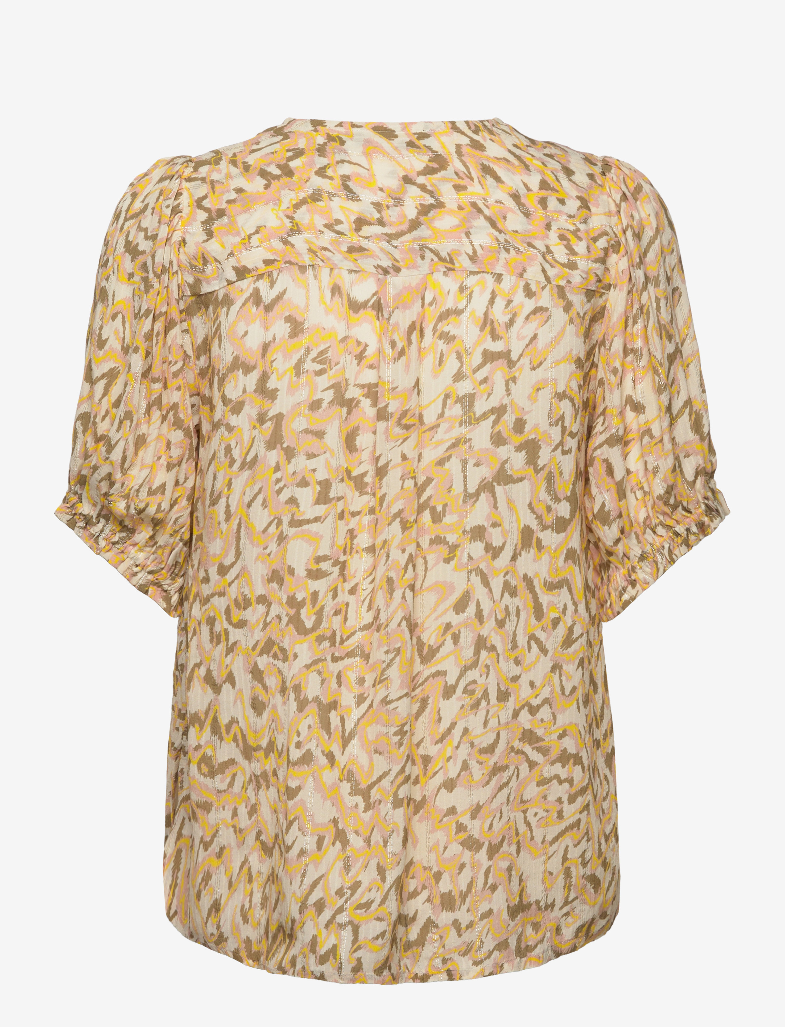 Bruuns Bazaar - HasselBBLecia blouse - kurzämlige blusen - olive print - 1