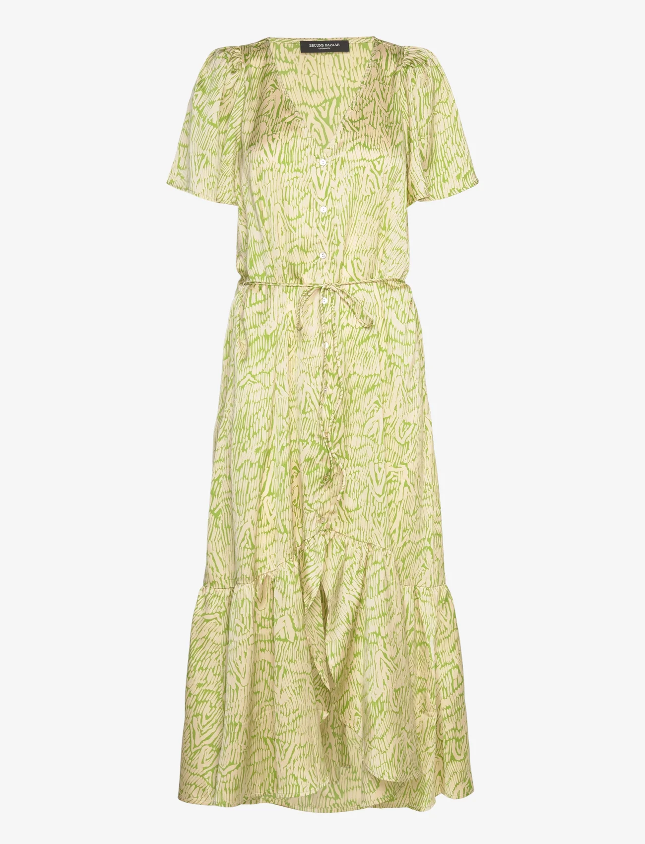 Bruuns Bazaar - AcaciaBBHanielle dress - midi jurken - moss green print - 0
