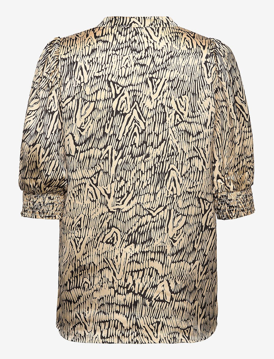 Bruuns Bazaar - AcaciaBBLicys shirt - lyhythihaiset puserot - black print - 1