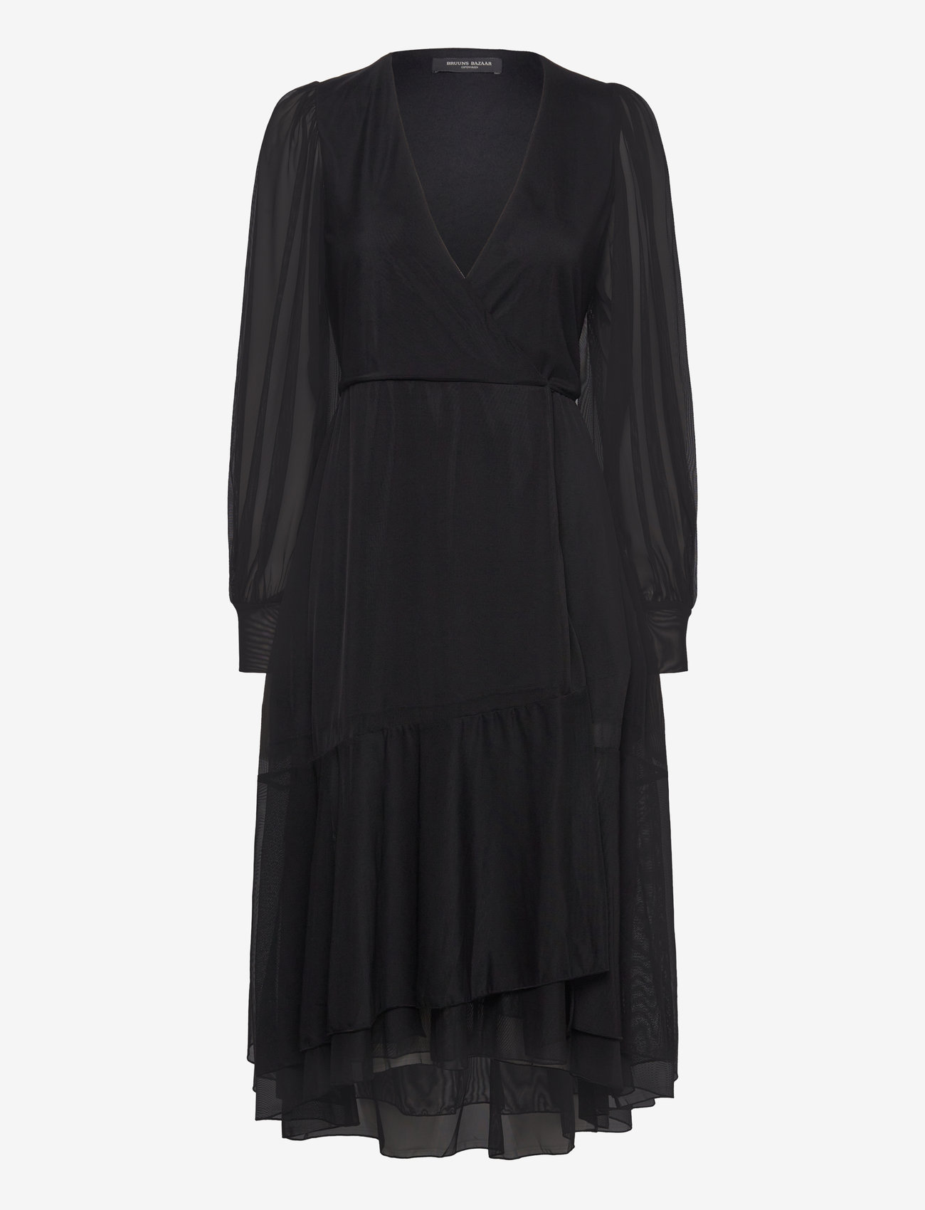 Bruuns Bazaar - PhloxBBNora dress - omlottklänningar - solid black - 0