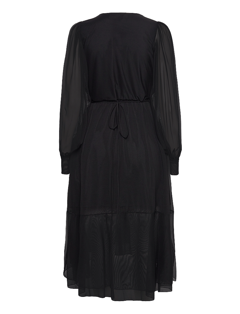 Bruuns Bazaar - PhloxBBNora dress - omlottklänningar - solid black - 1