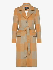 Bruuns Bazaar - DiasciaBBNovelle coat - pitkät talvitakit - orange check - 0