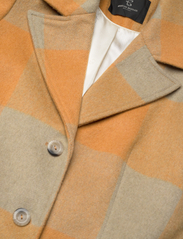 Bruuns Bazaar - DiasciaBBNovelle coat - pitkät talvitakit - orange check - 3