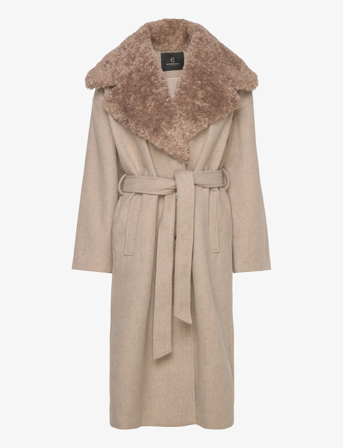 Bruuns Bazaar - DurioBBJezza coat - Žieminės striukės - beige melange - 0