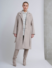 Bruuns Bazaar - DurioBBJezza coat - Žieminės striukės - beige melange - 3