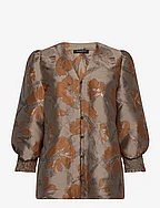 WhirlingBBLicy shirt - BROWN FLOWER