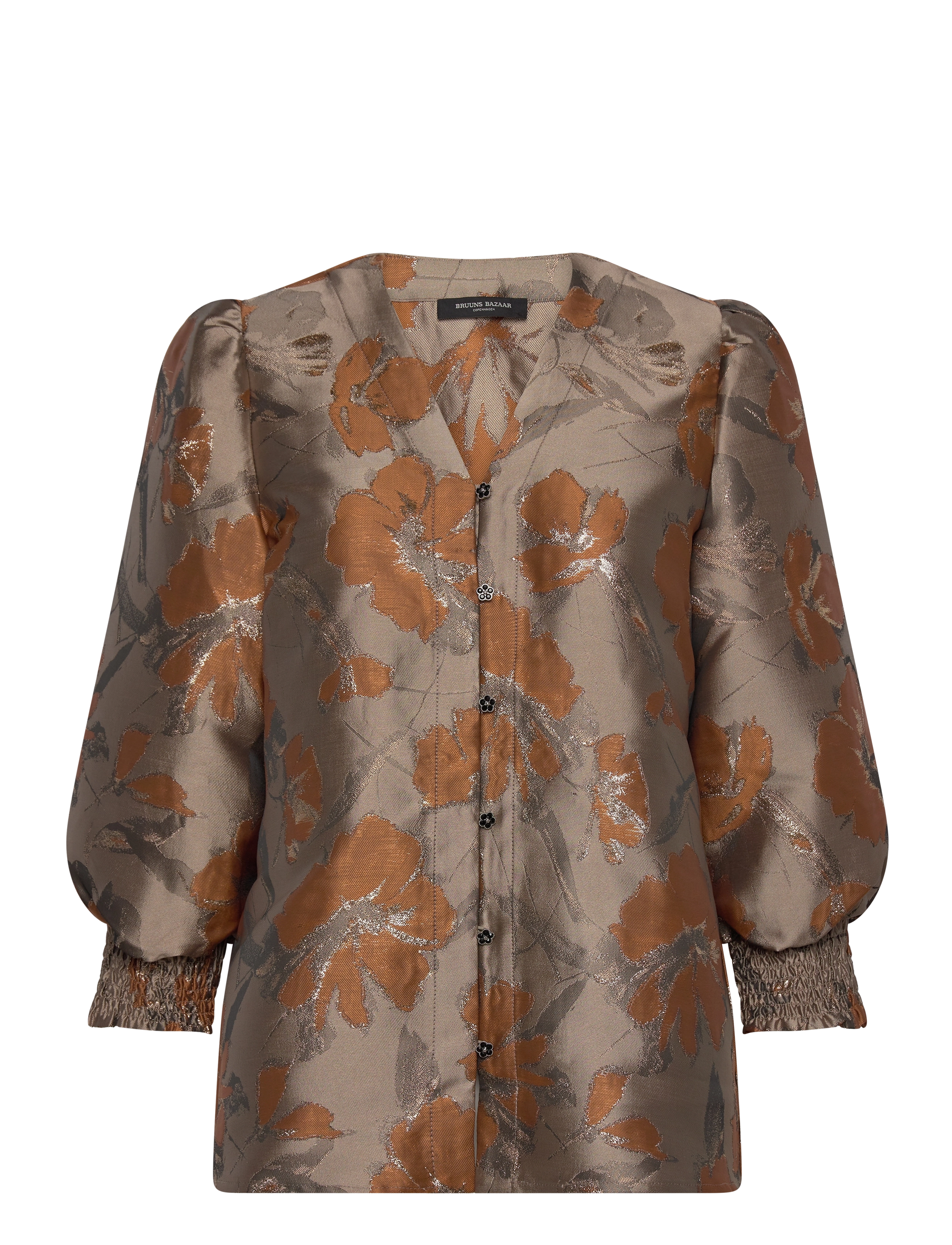 Bruuns Bazaar - WhirlingBBLicy shirt - brown flower - 1